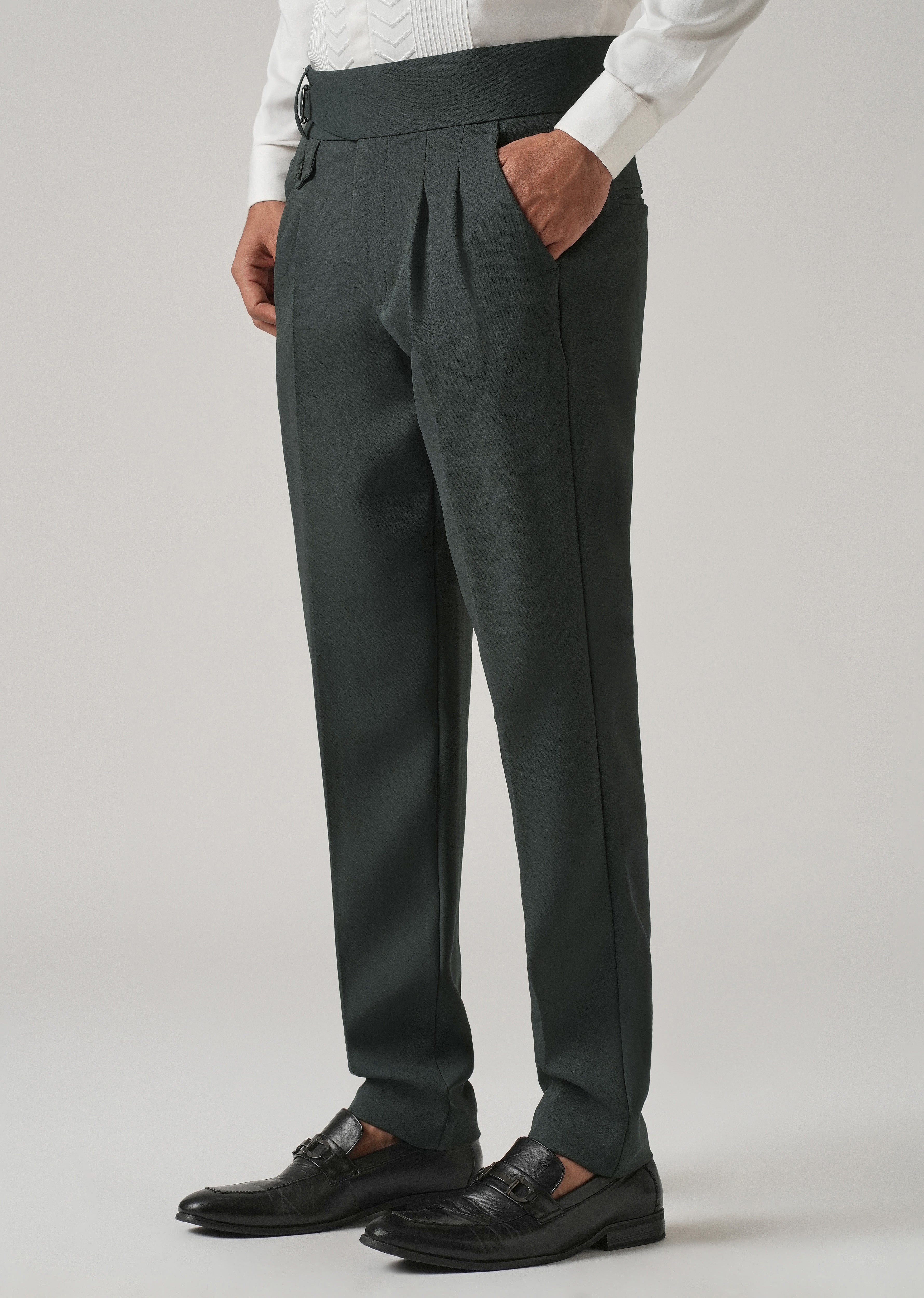 Charcoal Green Gurkha Pant