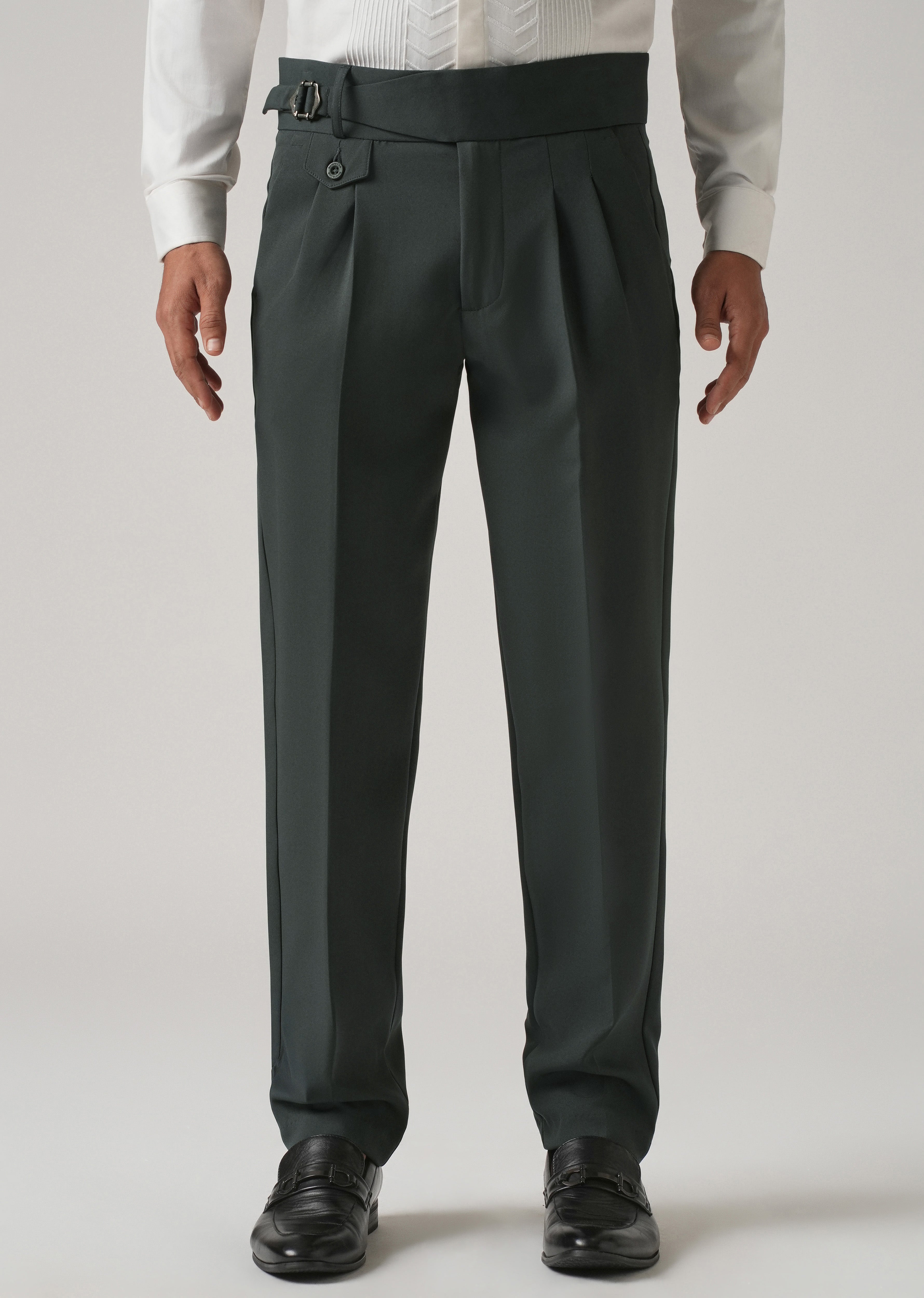 Charcoal Green Gurkha Pant