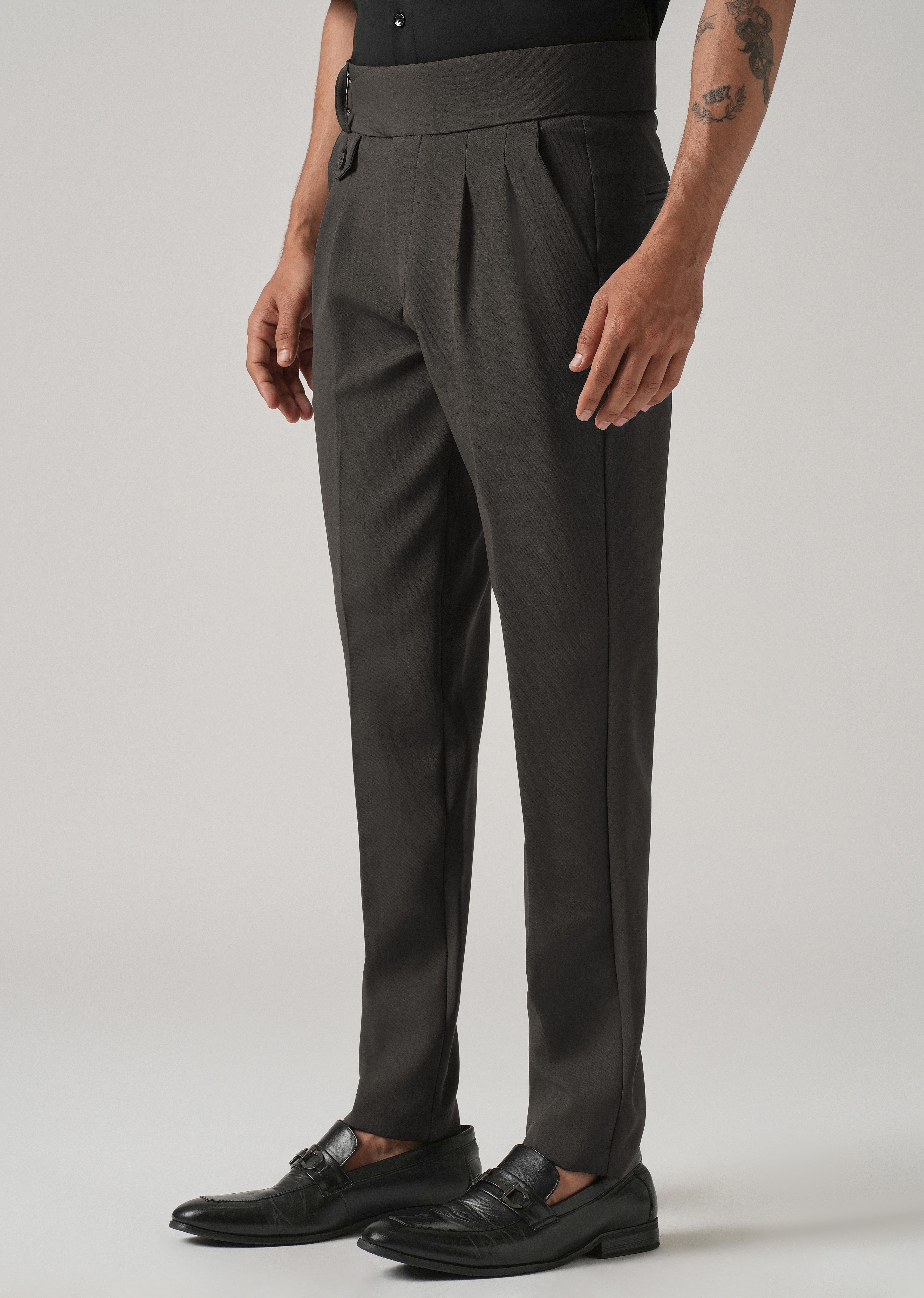 Charcoal Grey Gurkha Pant