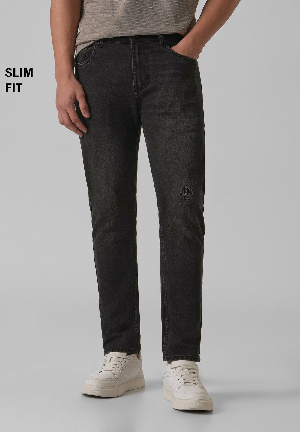 Black Charcoal Slim Fit Jeans