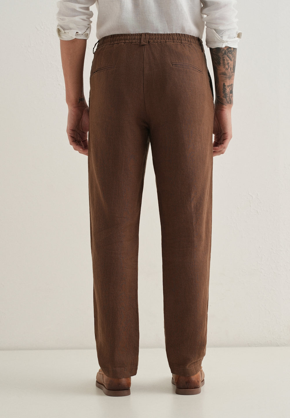 Chestnut Brown Linen Pant