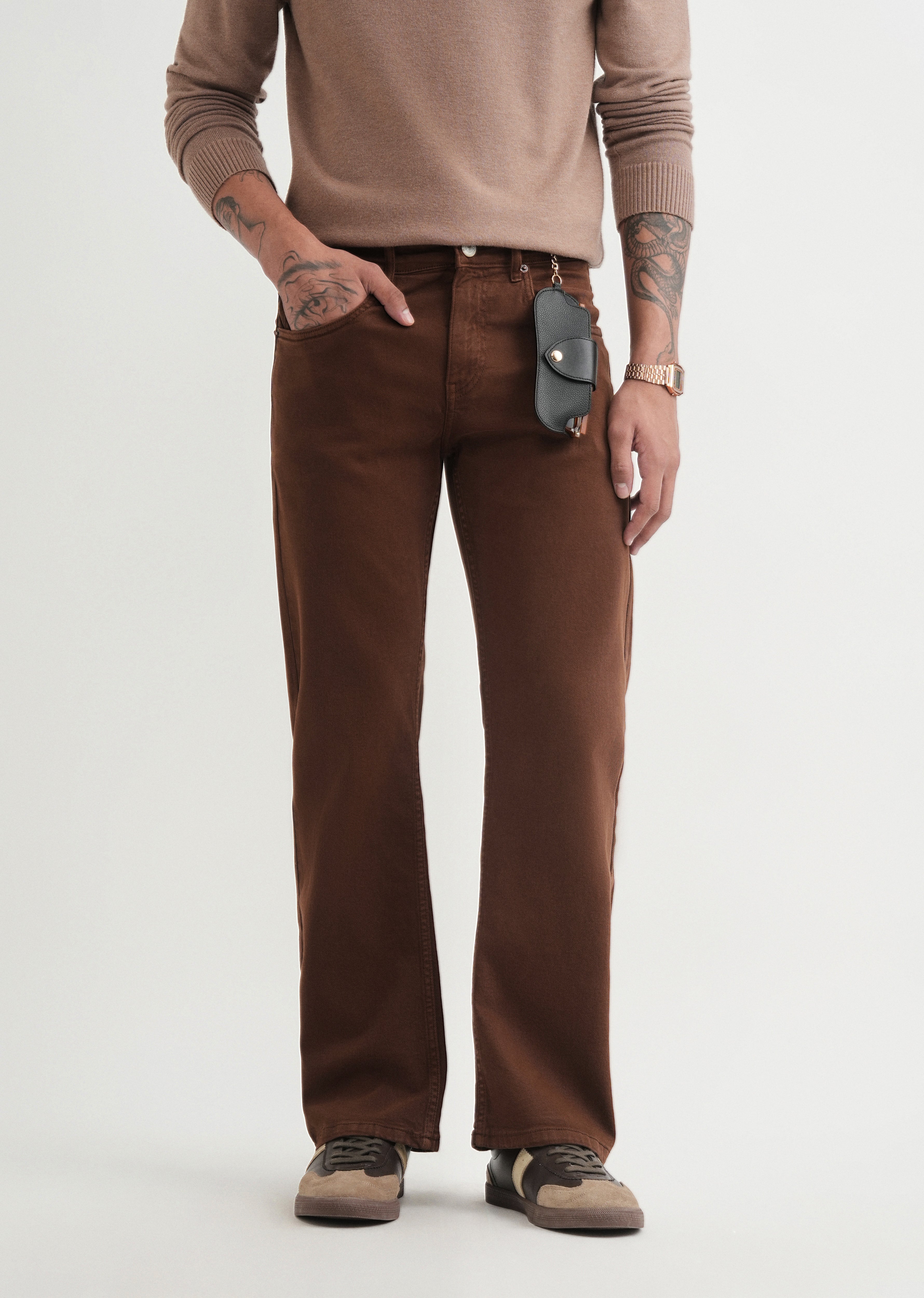 Chocolate Brown Bootcut Jeans