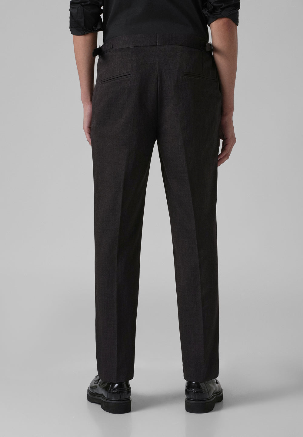 Chocolate Brown Pleated Gurkha Pant