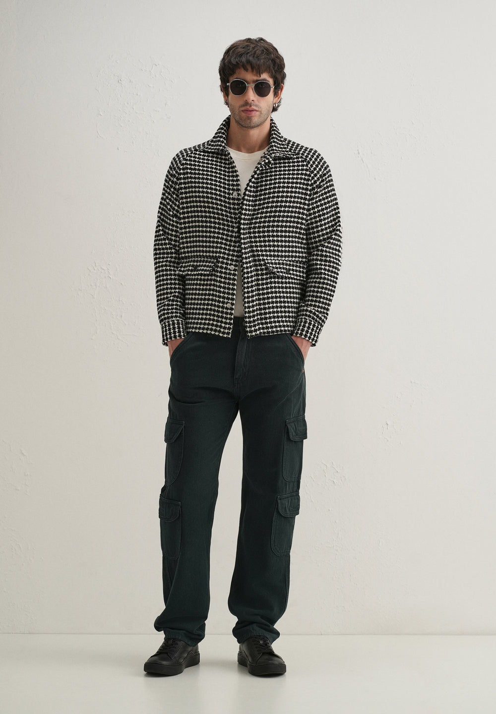 Classic Black Houndstooth Shacket