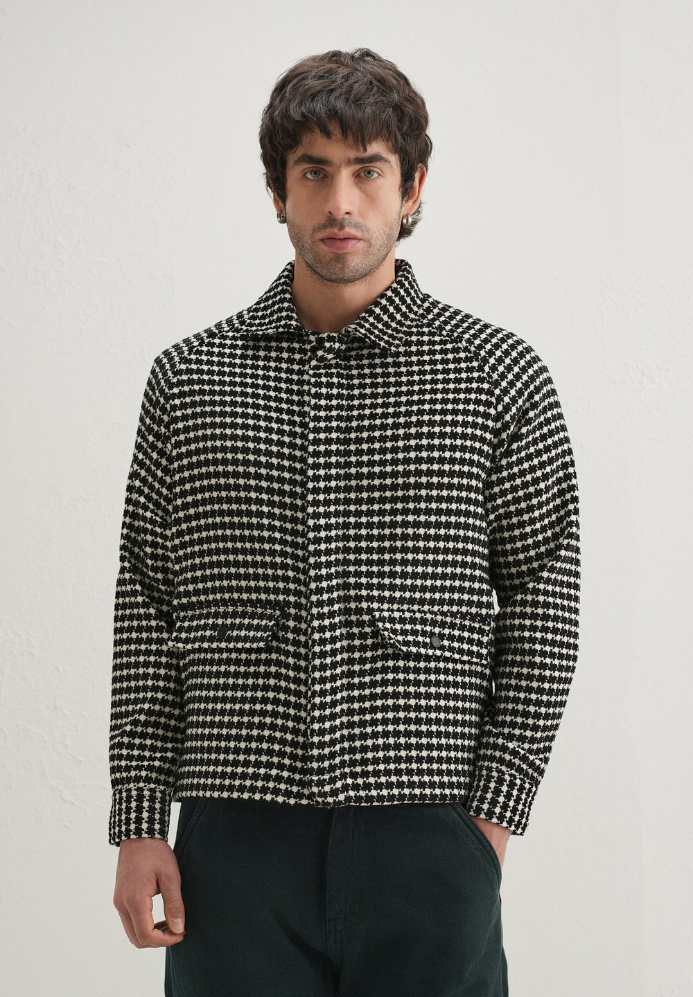 Classic Black Houndstooth Shacket