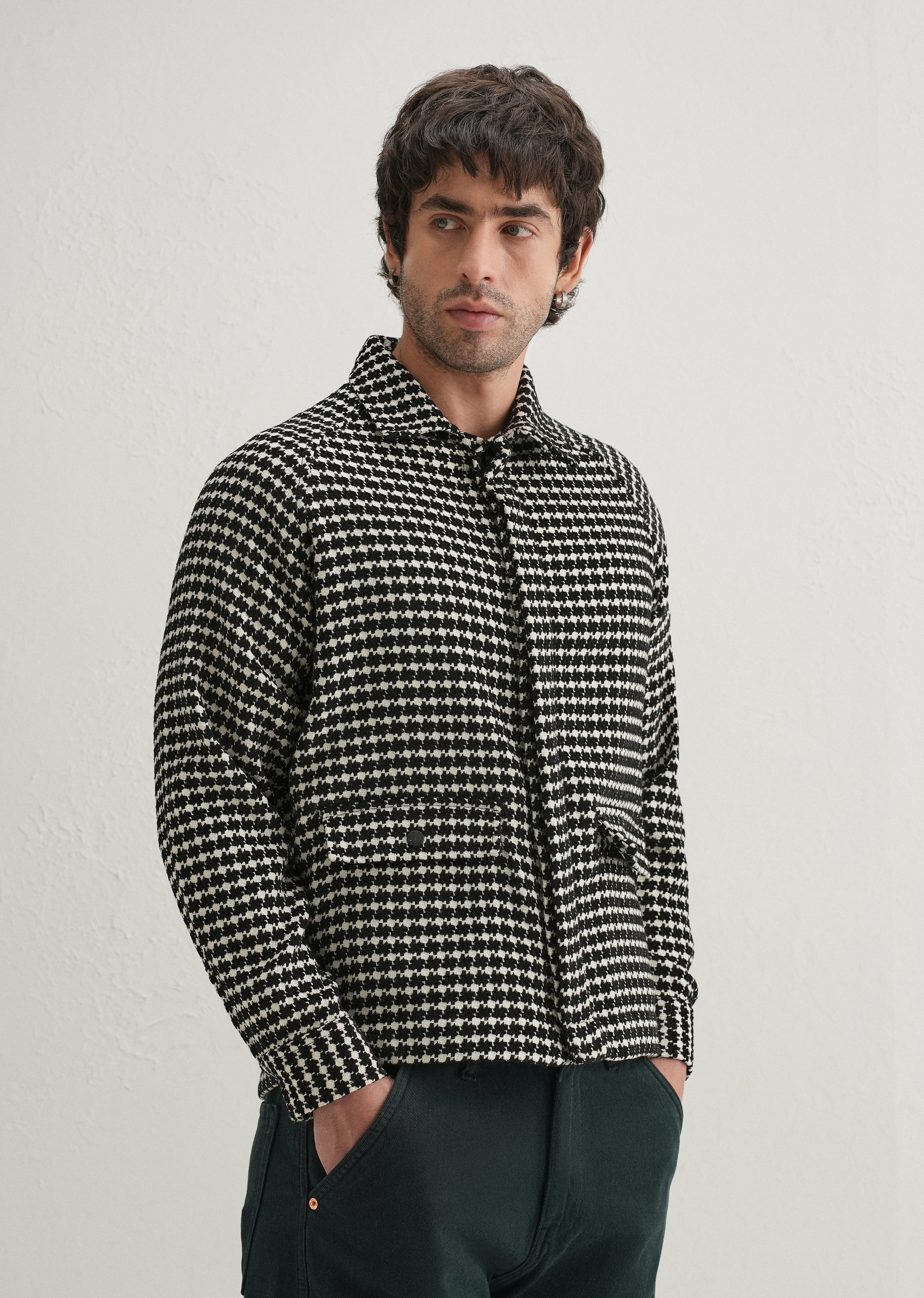 Classic Black Houndstooth Shacket
