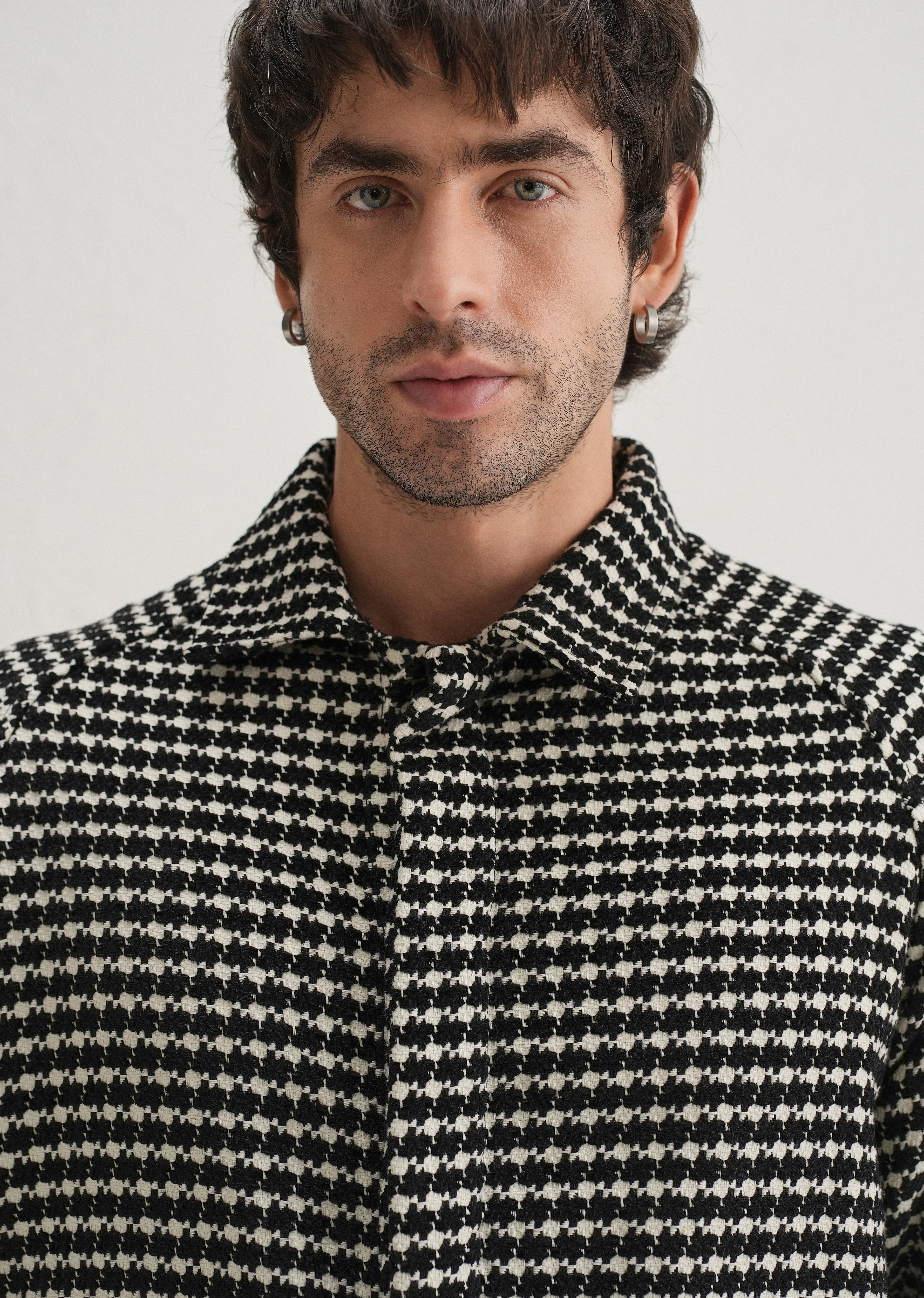 Classic Black Houndstooth Shacket