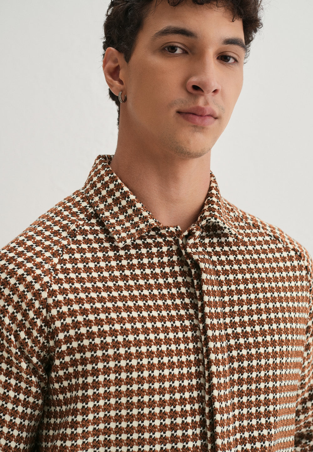 Classic Brown Houndstooth Shacket