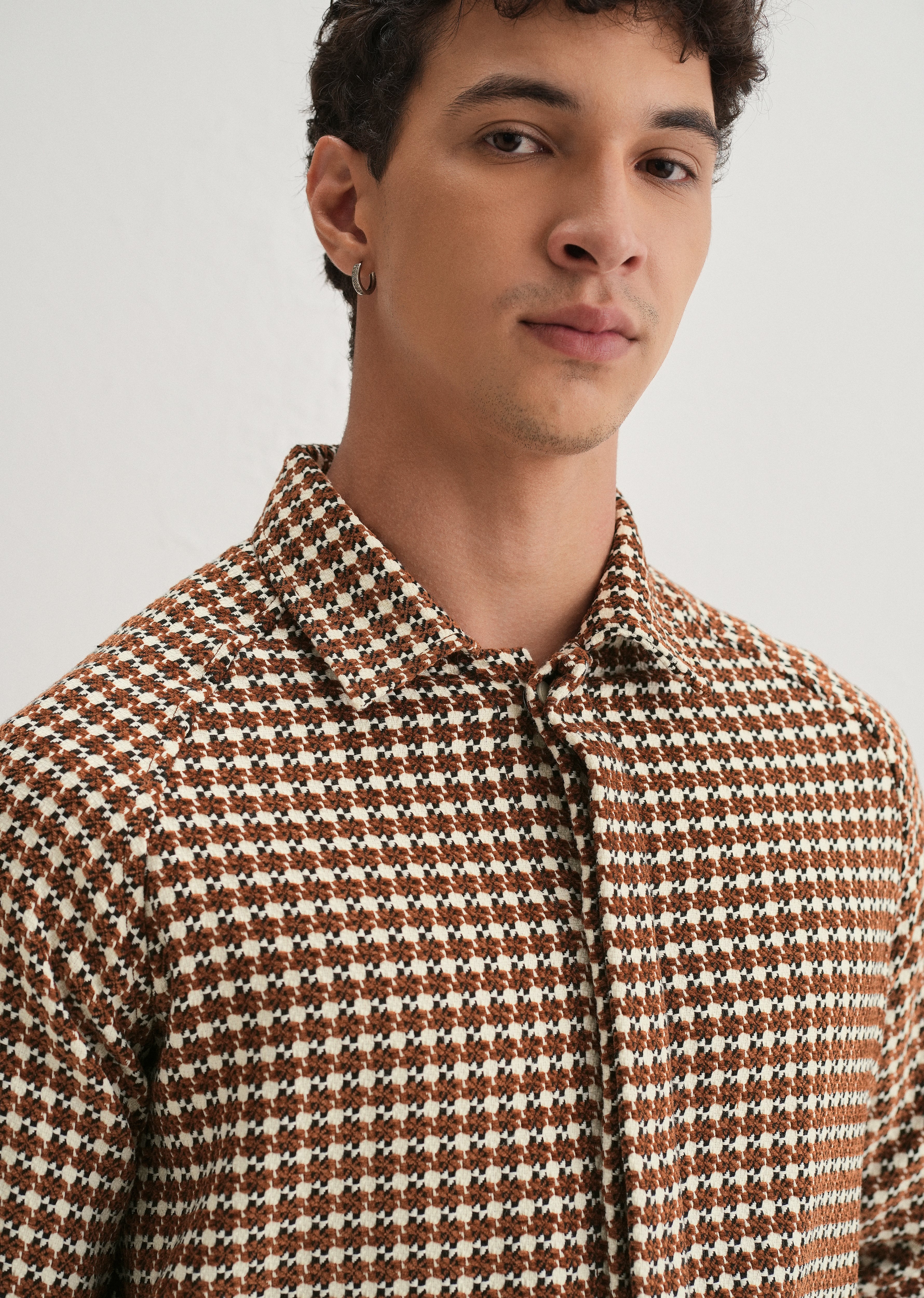 Classic Brown Houndstooth Shacket