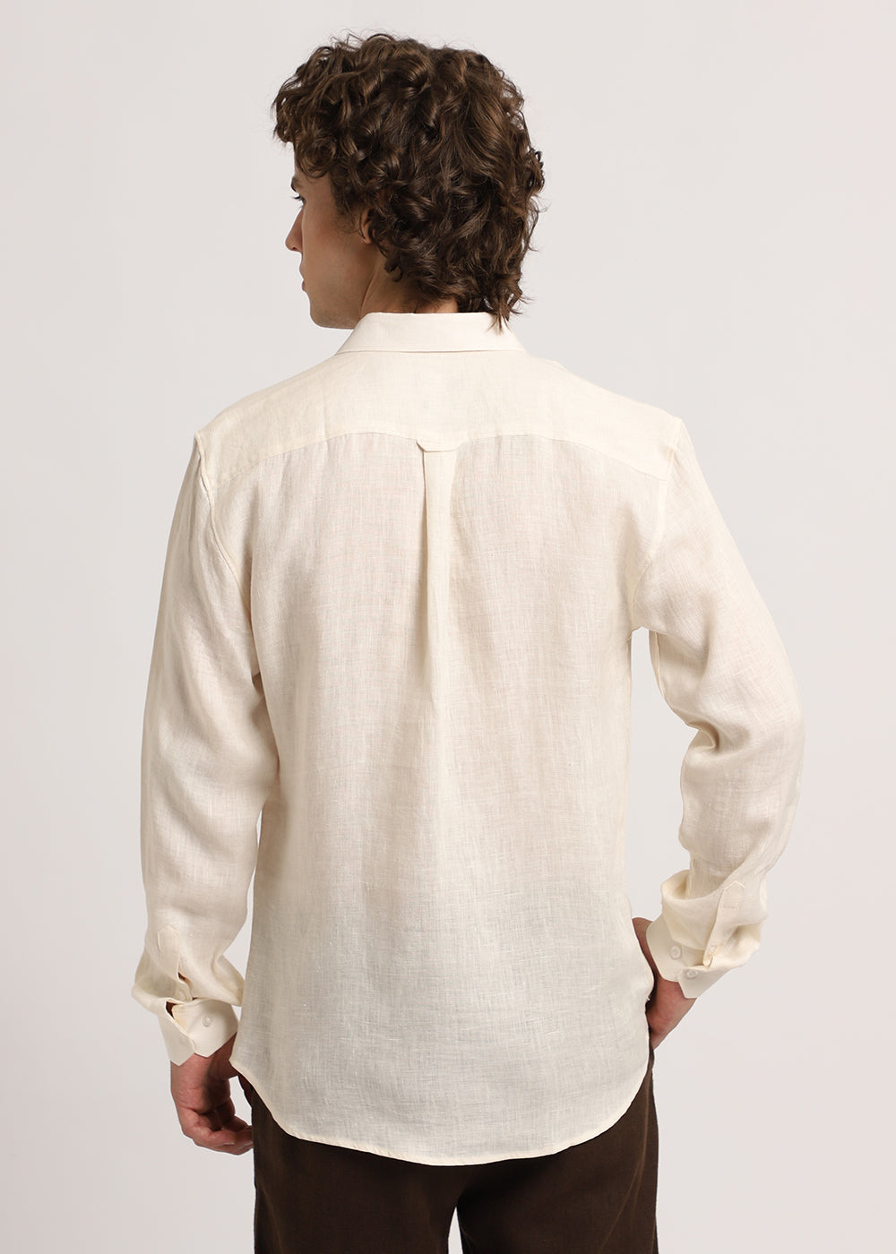 Classic Cream Linen Shirt