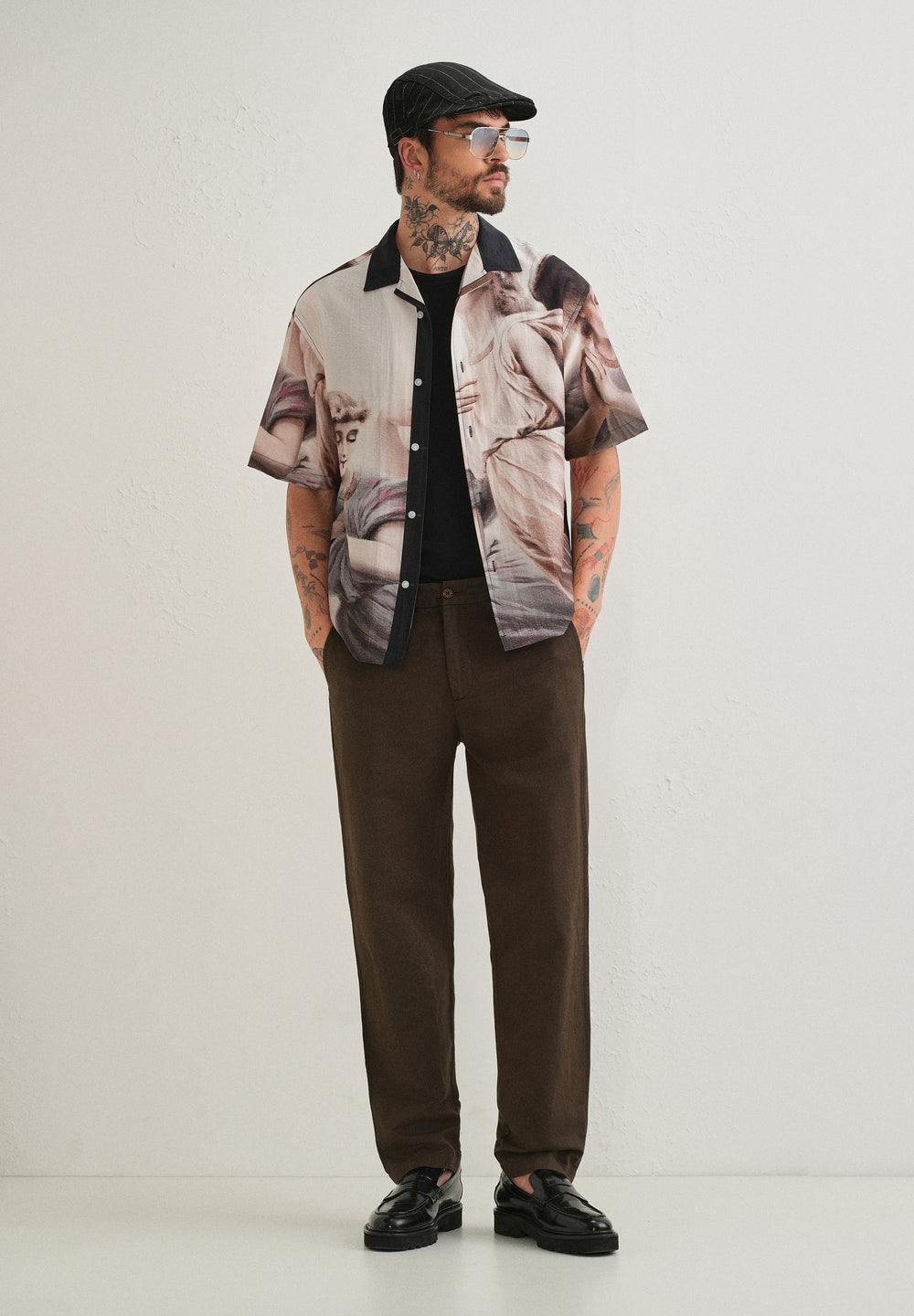 Classic Portrait Placement Print Shirt