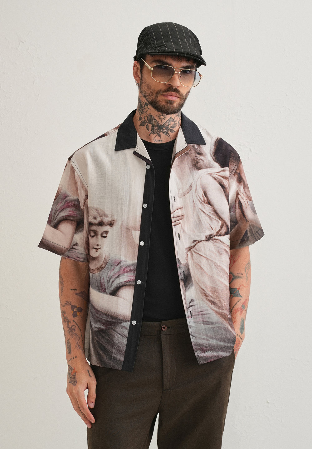 Classic Portrait Placement Print Shirt