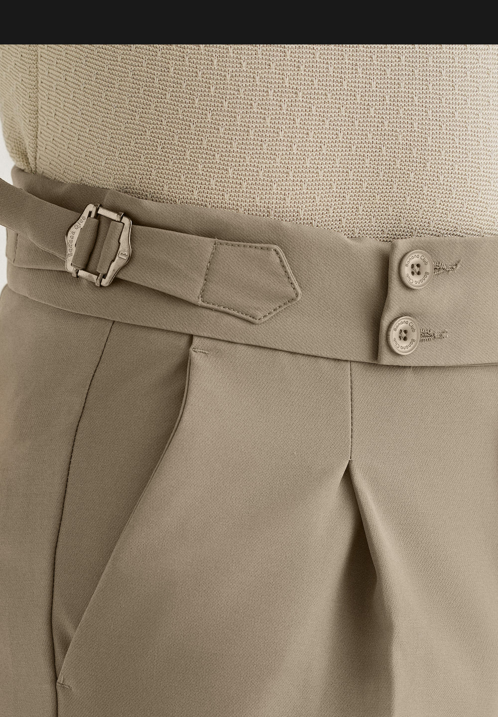 Classic Tan Pleated Gurkha Pant