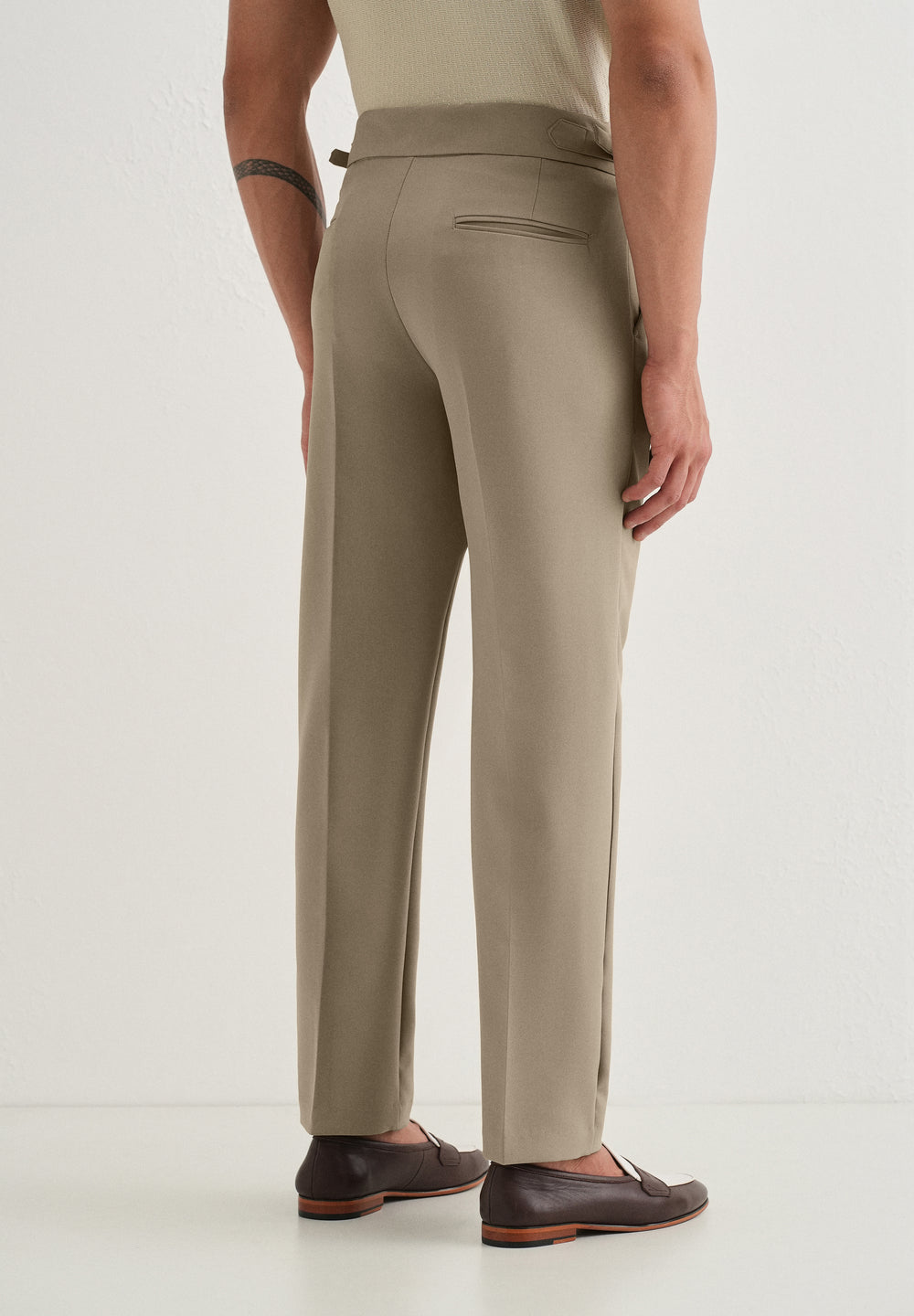 Classic Tan Pleated Gurkha Pant