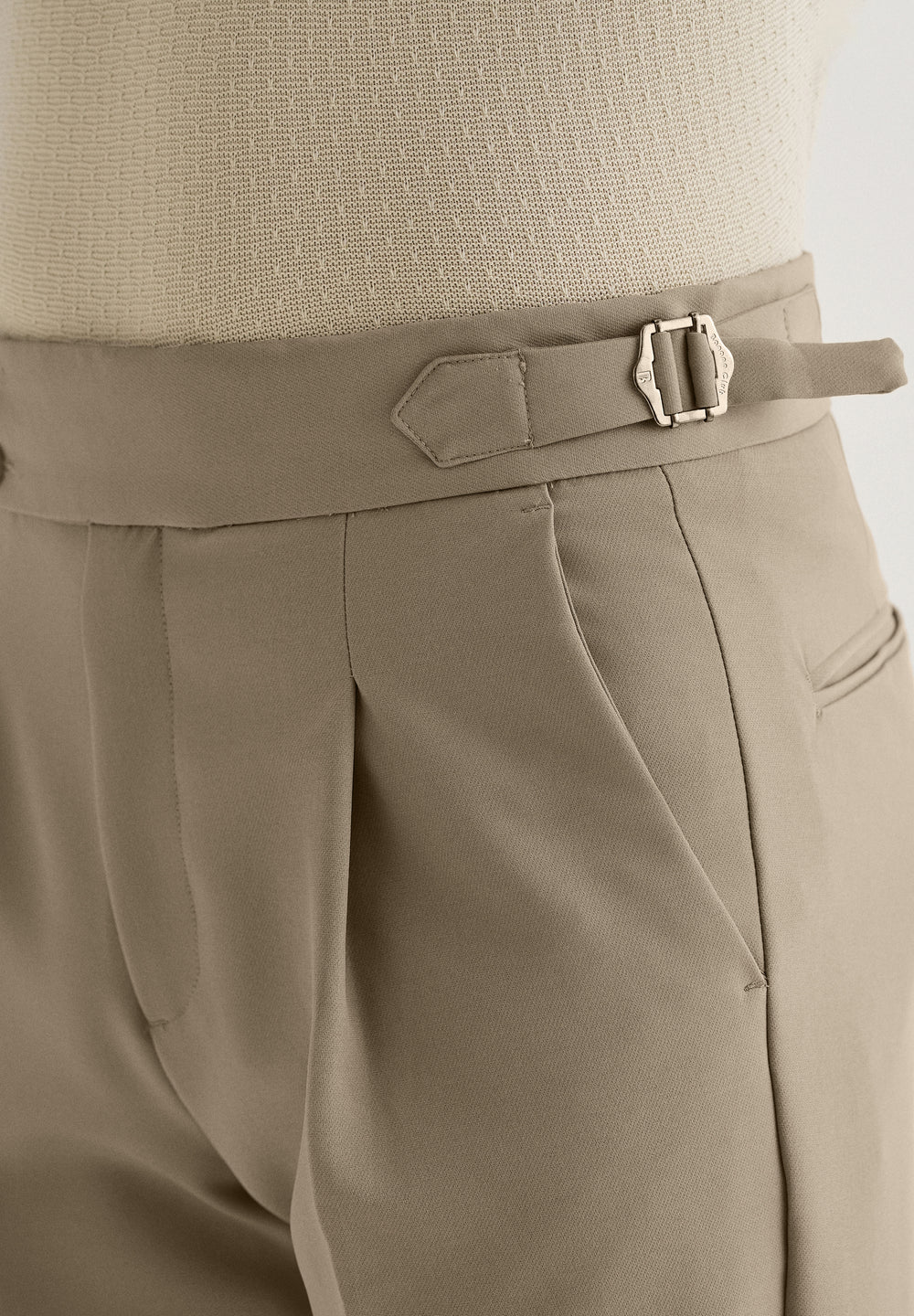 Classic Tan Pleated Gurkha Pant