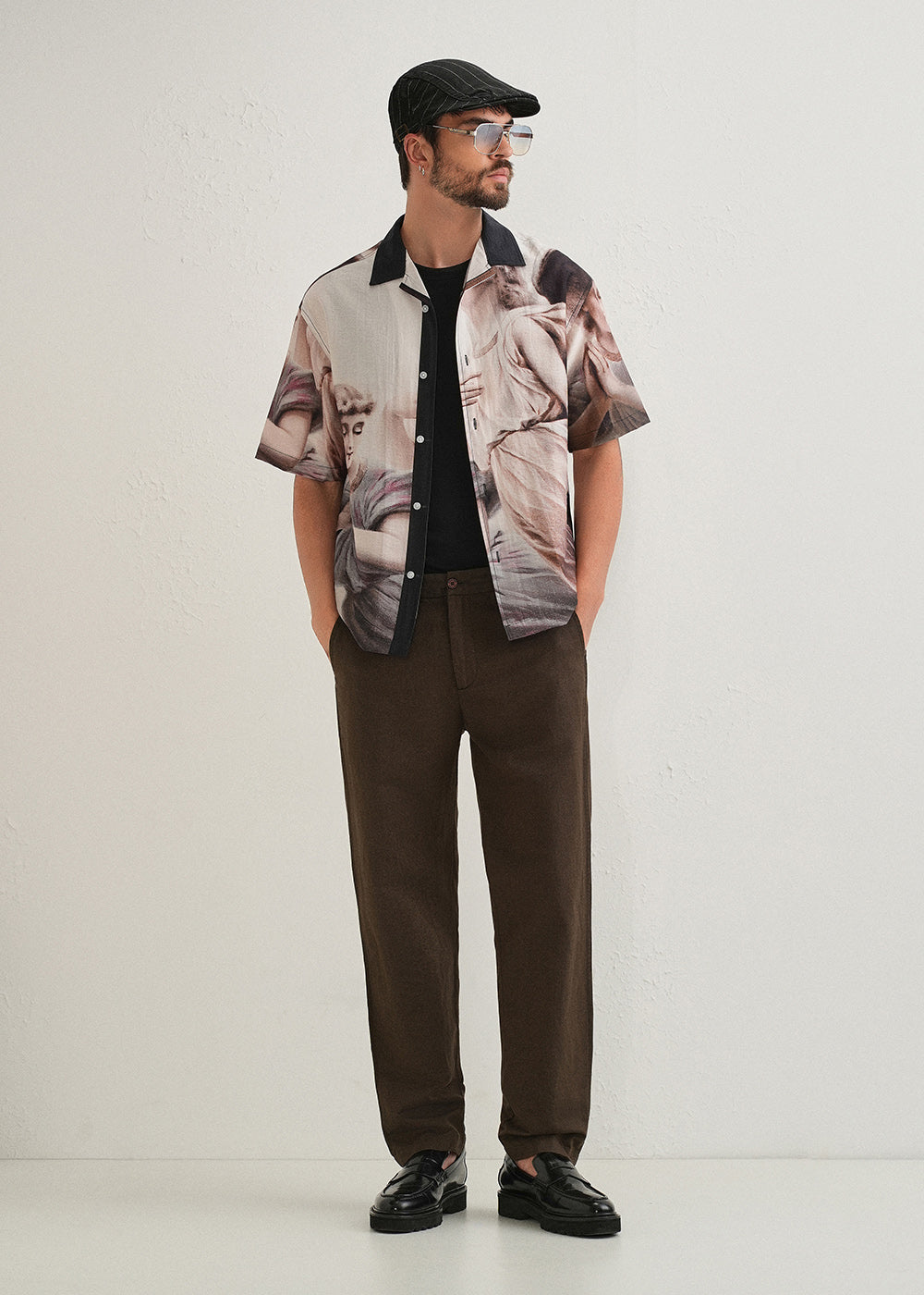 Classic Portrait Placement Print Shirt