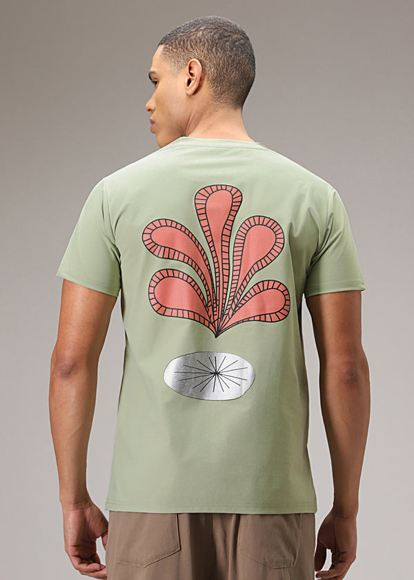 Clover Cotton Trousers -  Aya Green Blockprint