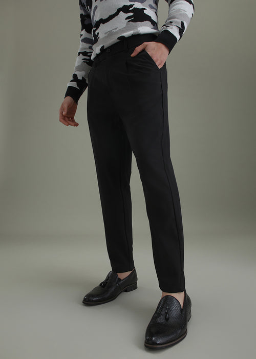 Coal Black Korean Pant