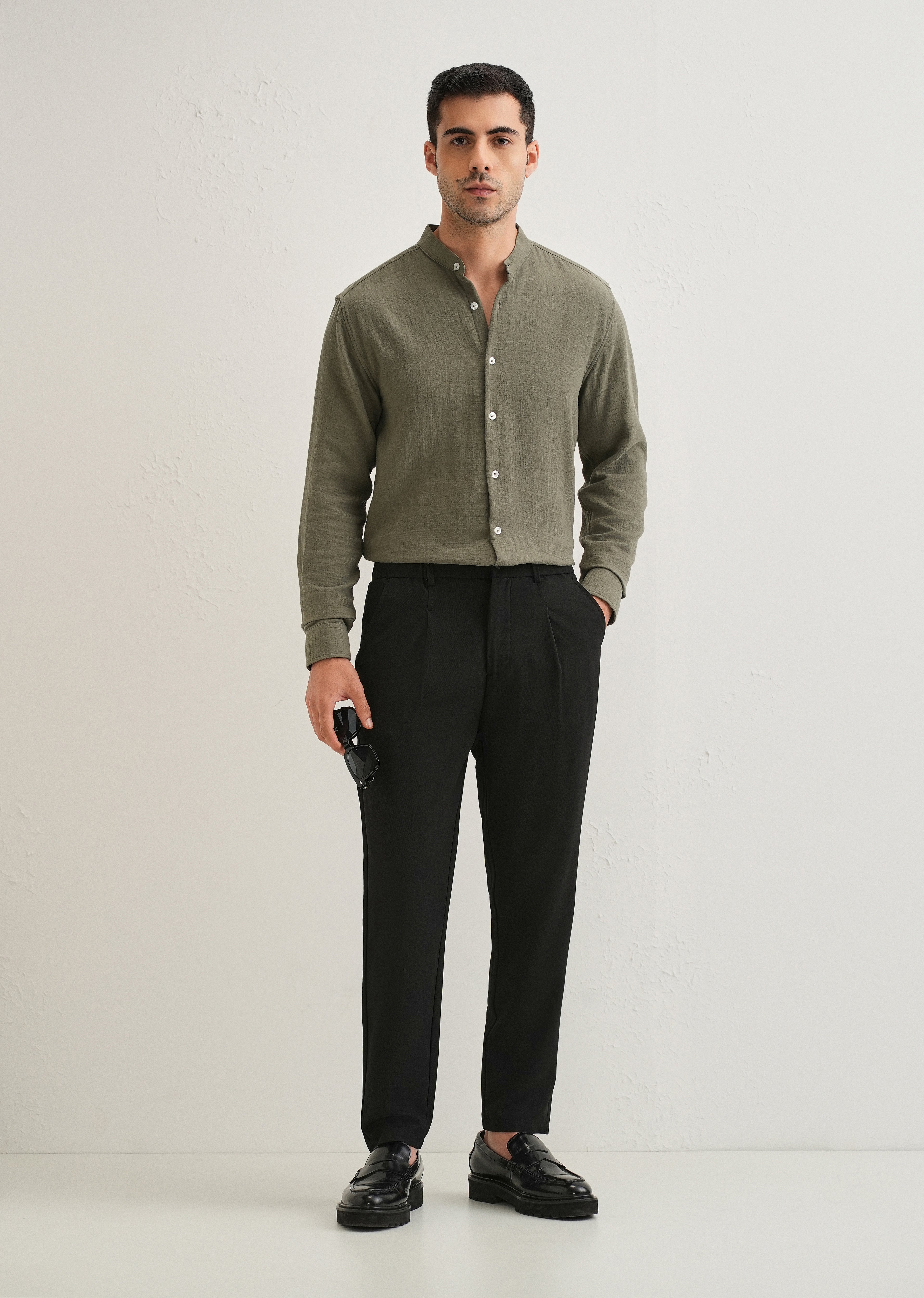 Coal Black Korean Pant