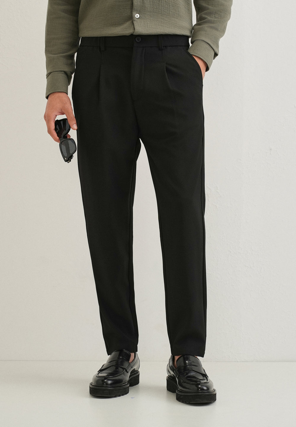 Coal Black Korean Pant