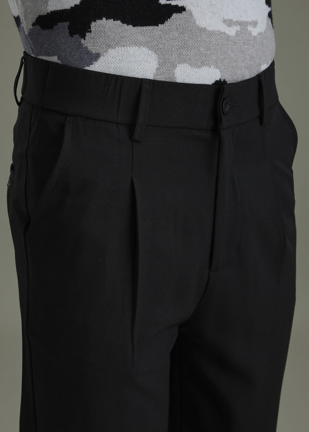 Coal Black Korean Pant