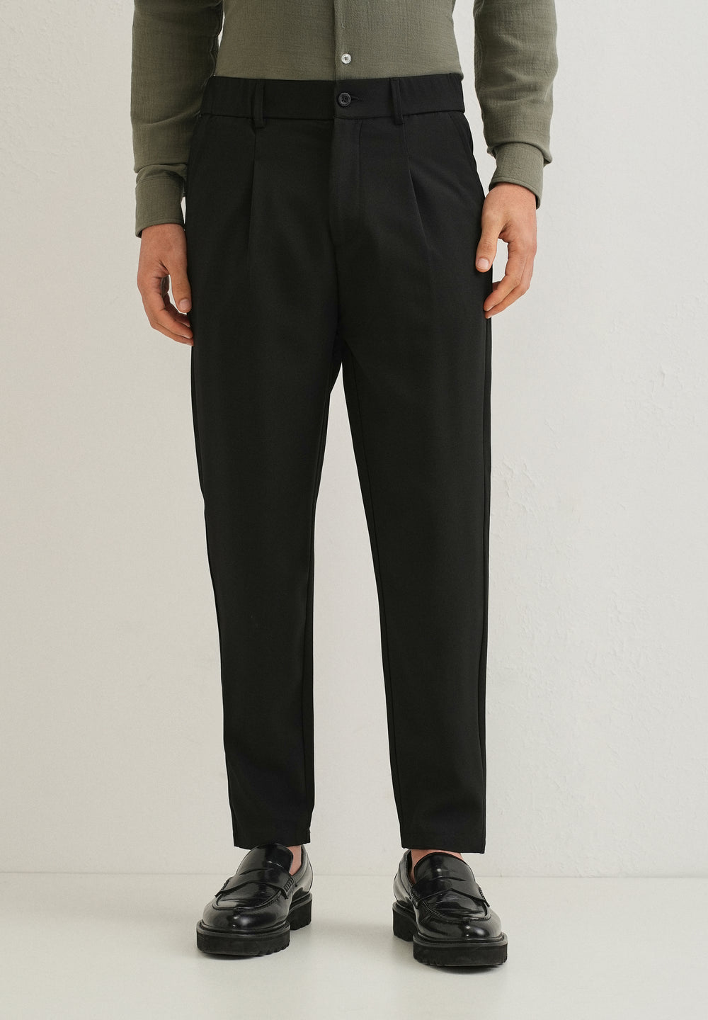 Coal Black Korean Pant