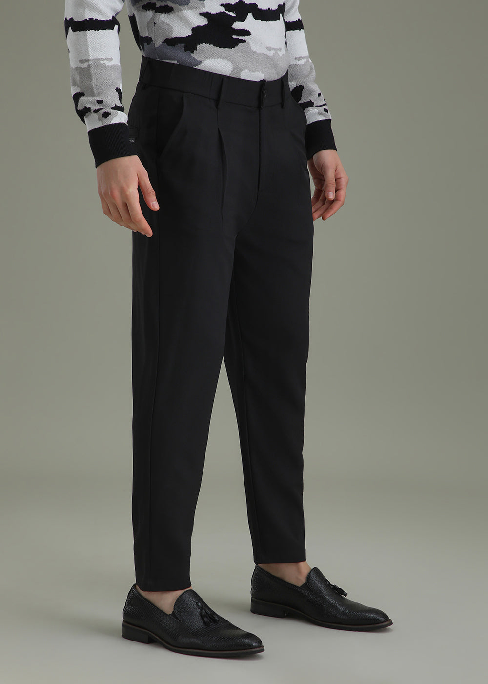 Coal Black Korean Pant