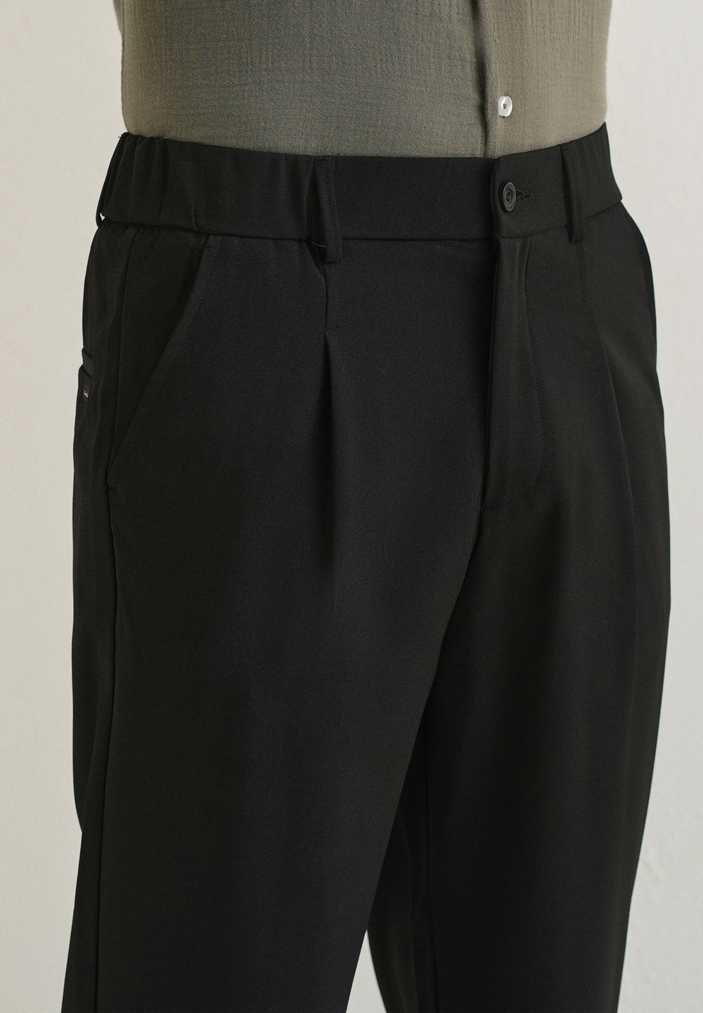 Coal Black Korean Pant