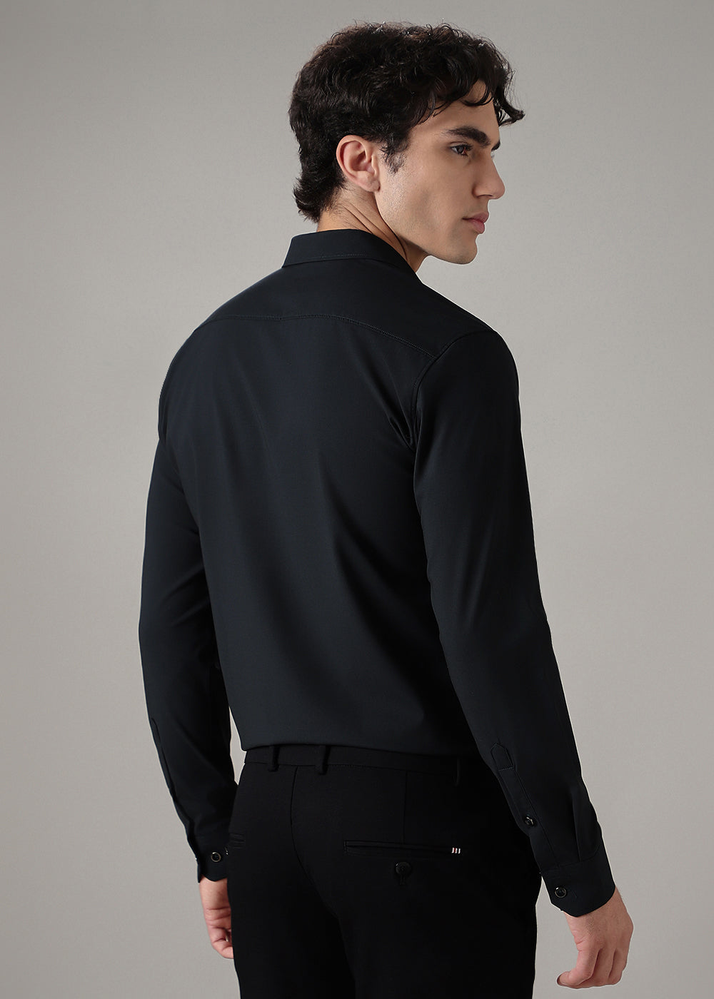 Coal Black Wrinkle Free Shirt