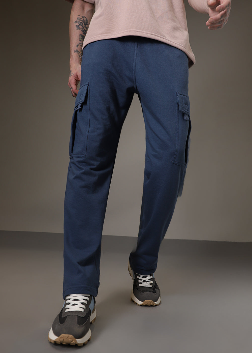 Cobalt Blue Cargo Joggers