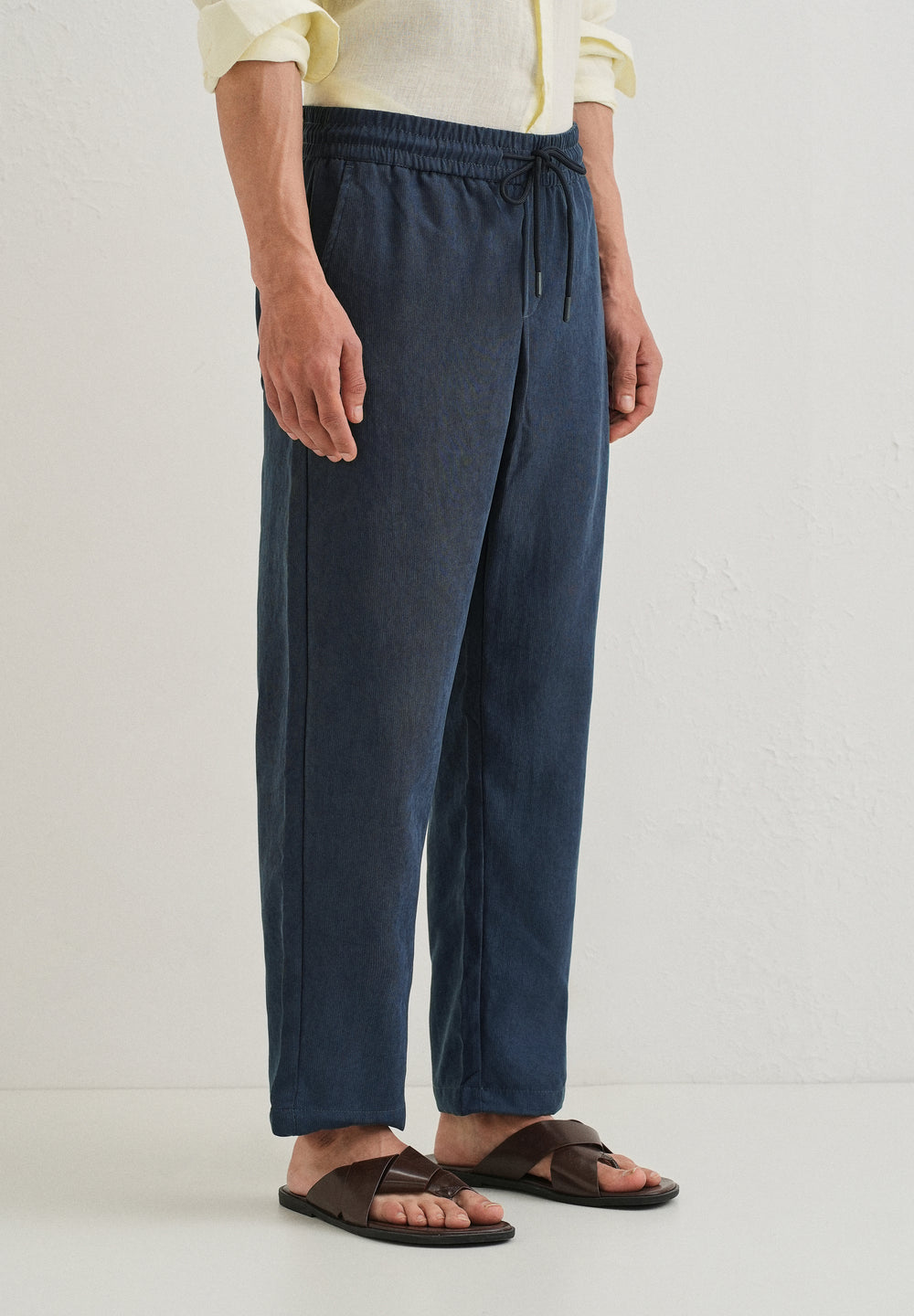 Cobalt Blue Pin Stripe Corduroy Pant