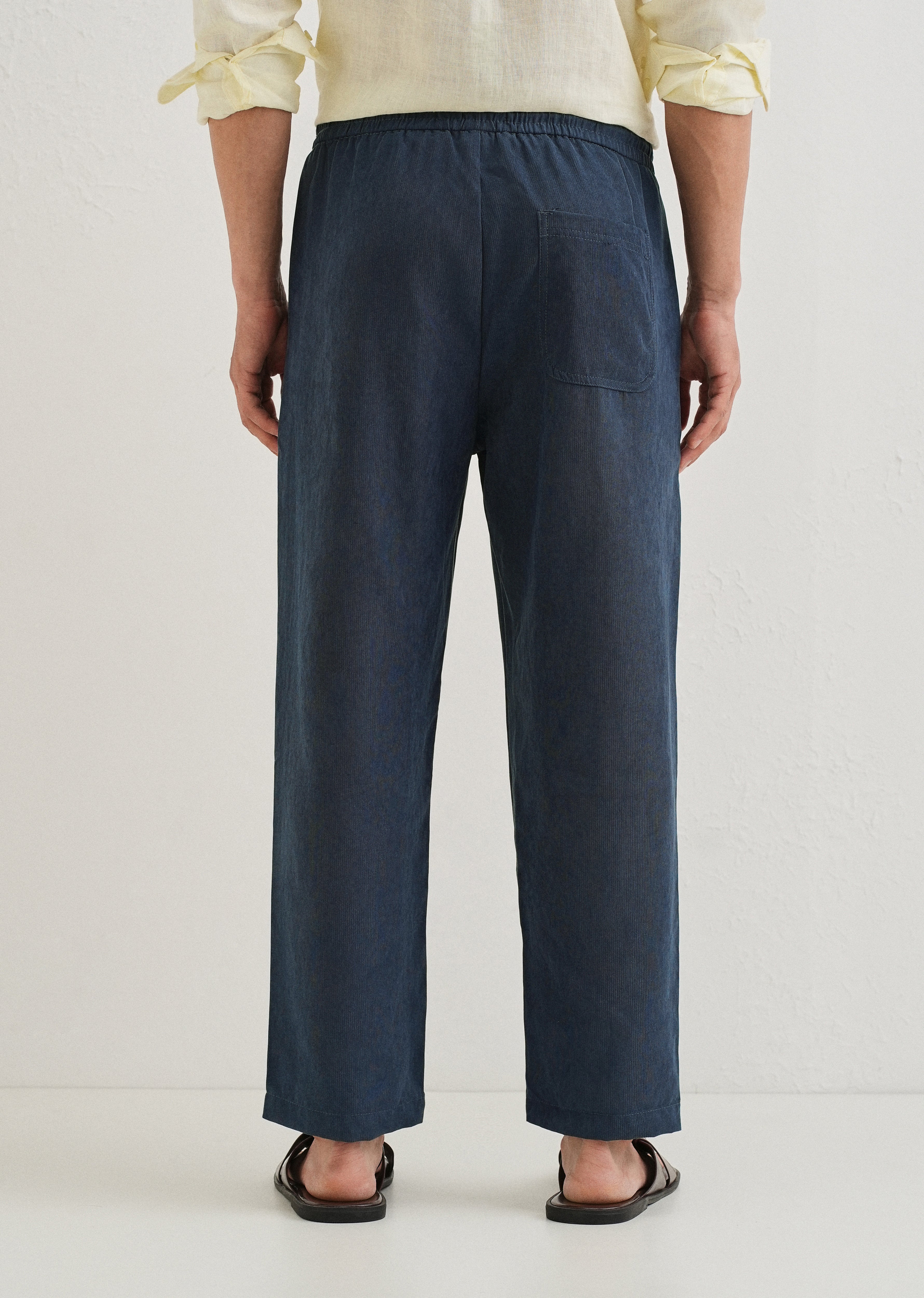 Cobalt Blue Pin Stripe Corduroy Pant