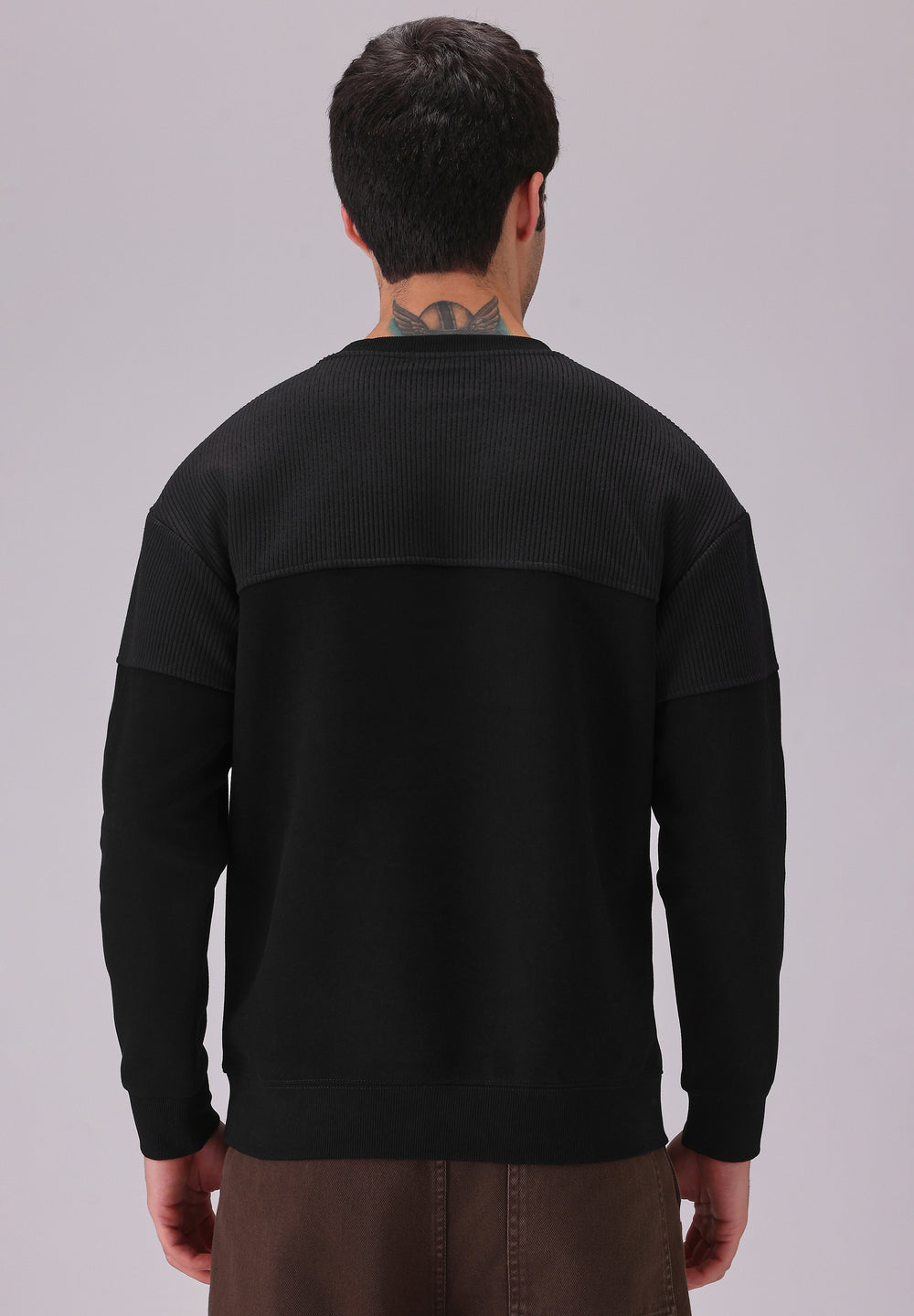 Colour Block Black Sweatshirt