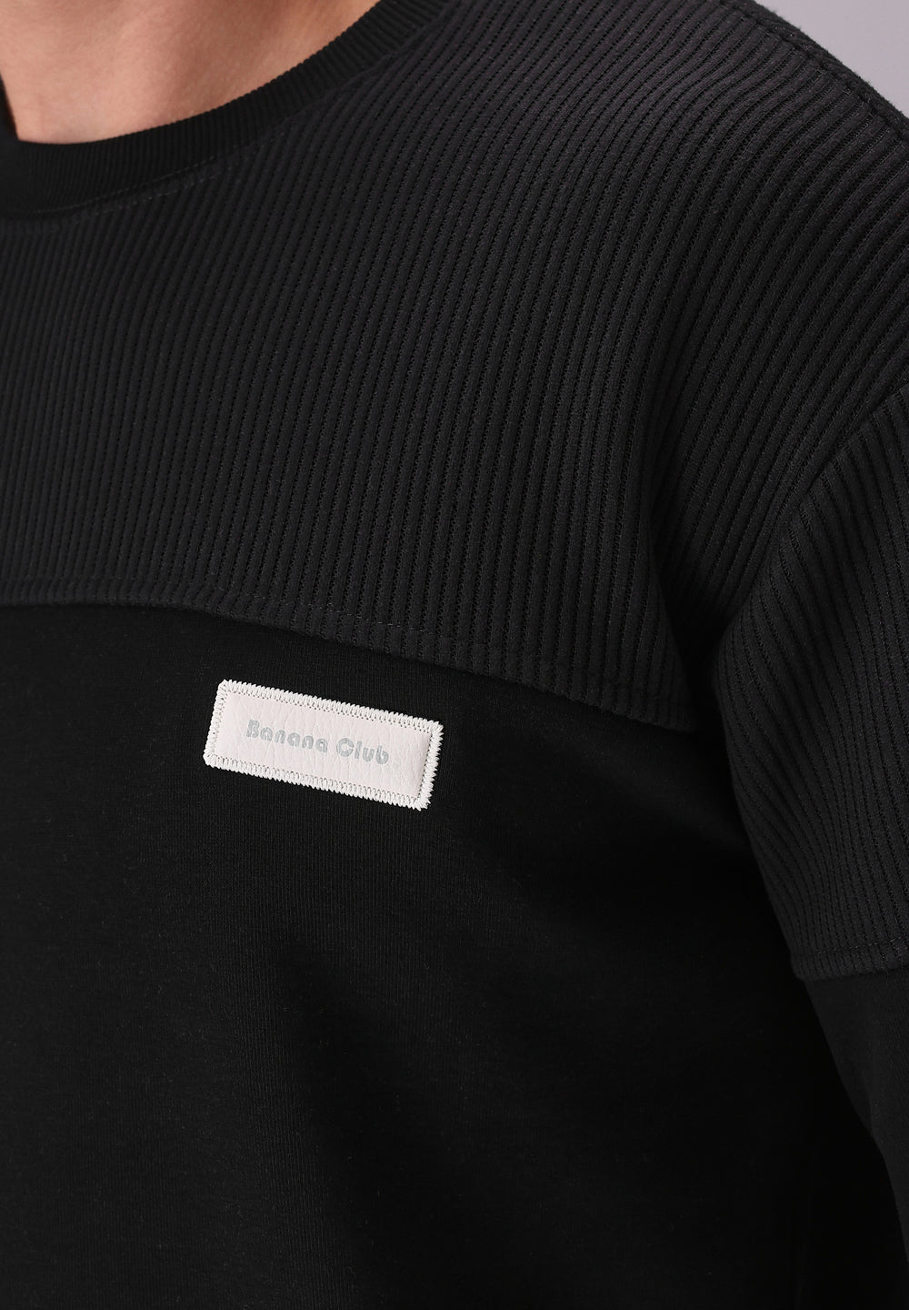 Colour Block Black Sweatshirt
