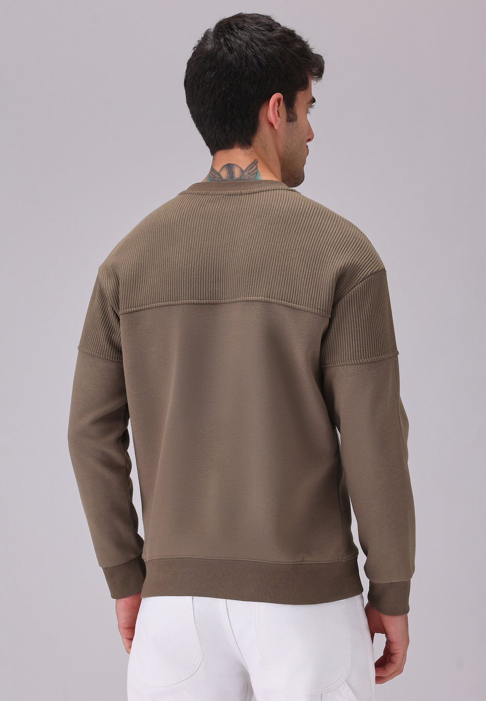 Colour Block Brown Sweatshirt