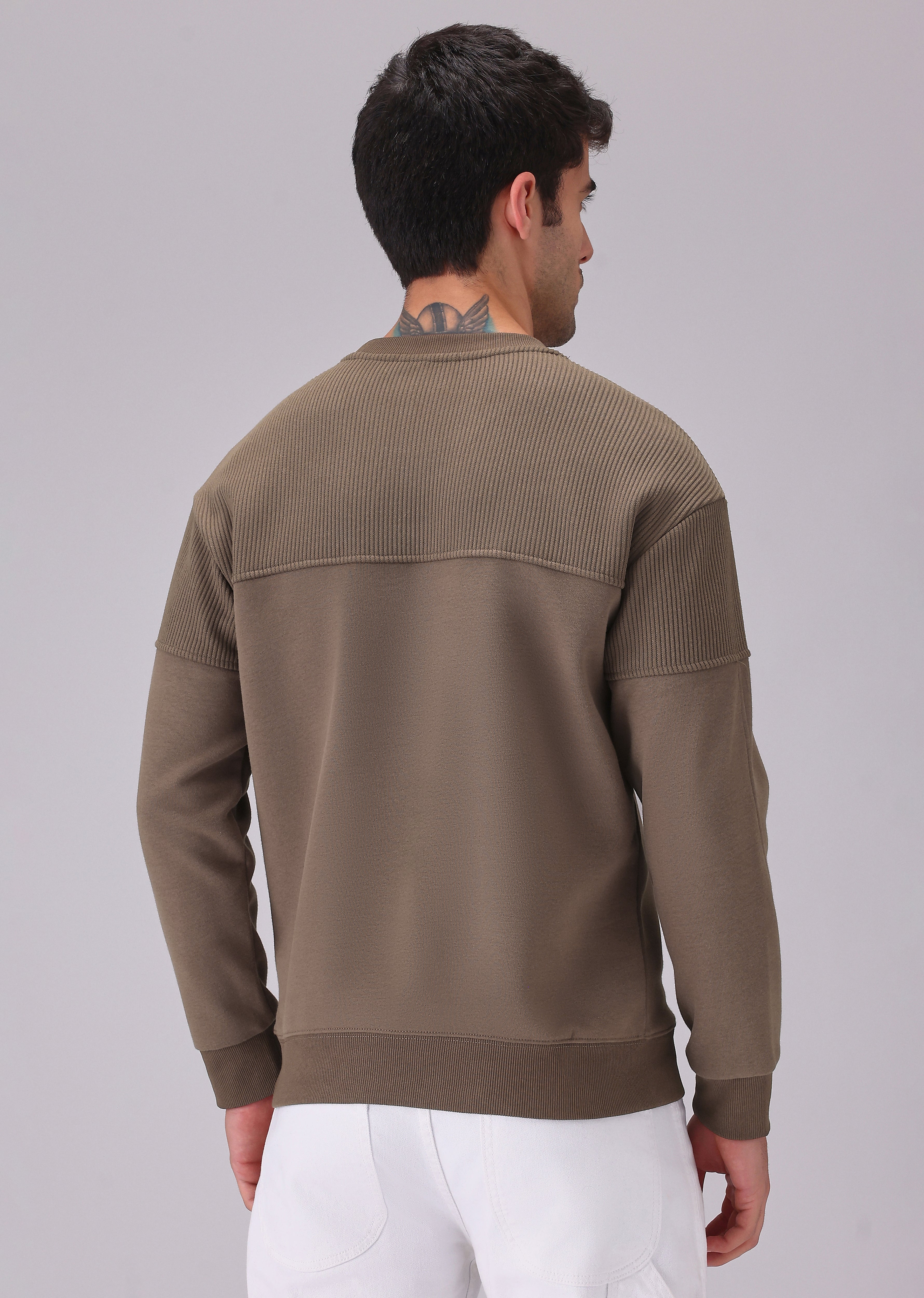 Colour Block Brown Sweatshirt