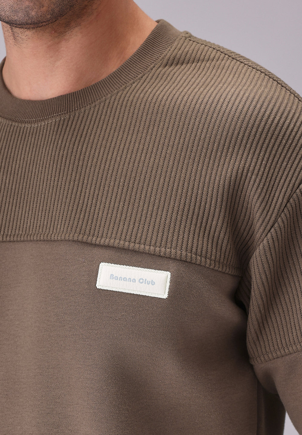 Colour Block Brown Sweatshirt