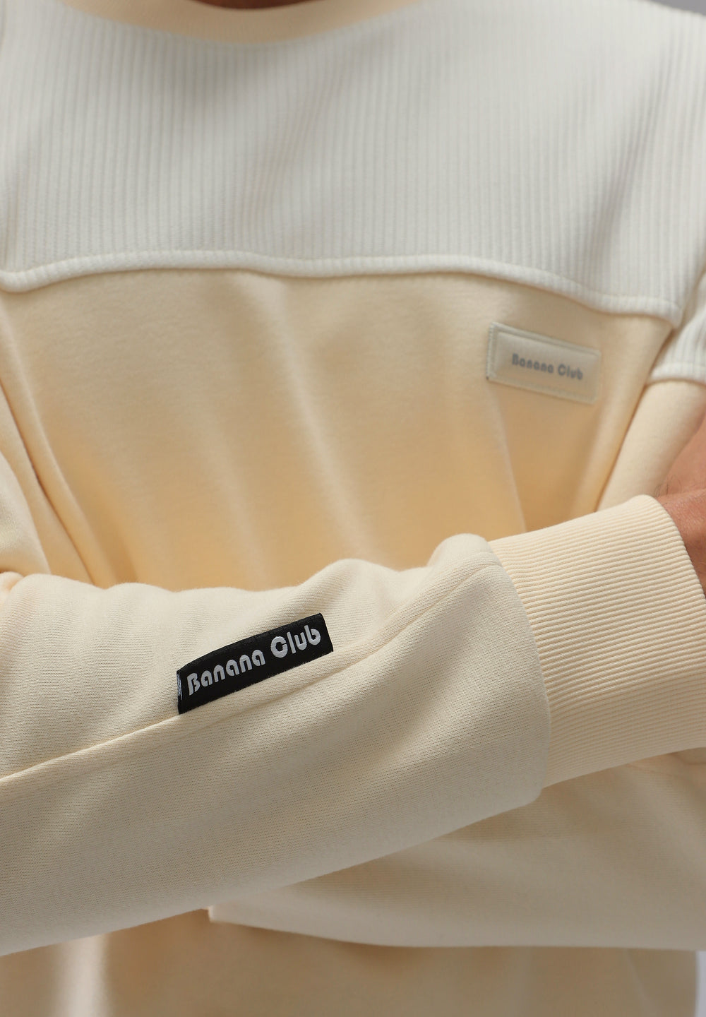 Colour Block Cream Sweatshirt