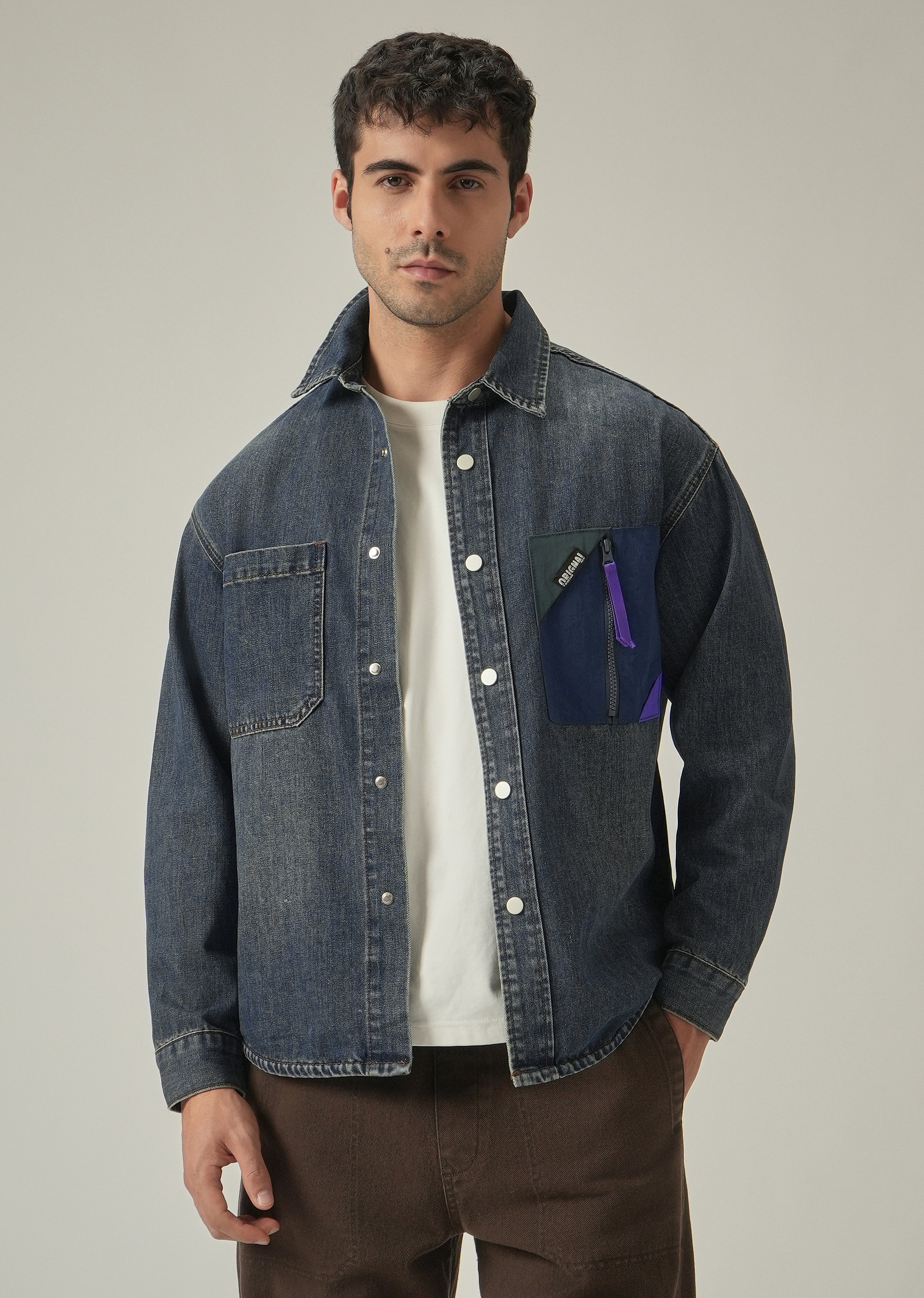 Contrast Pocket Denim Jacket