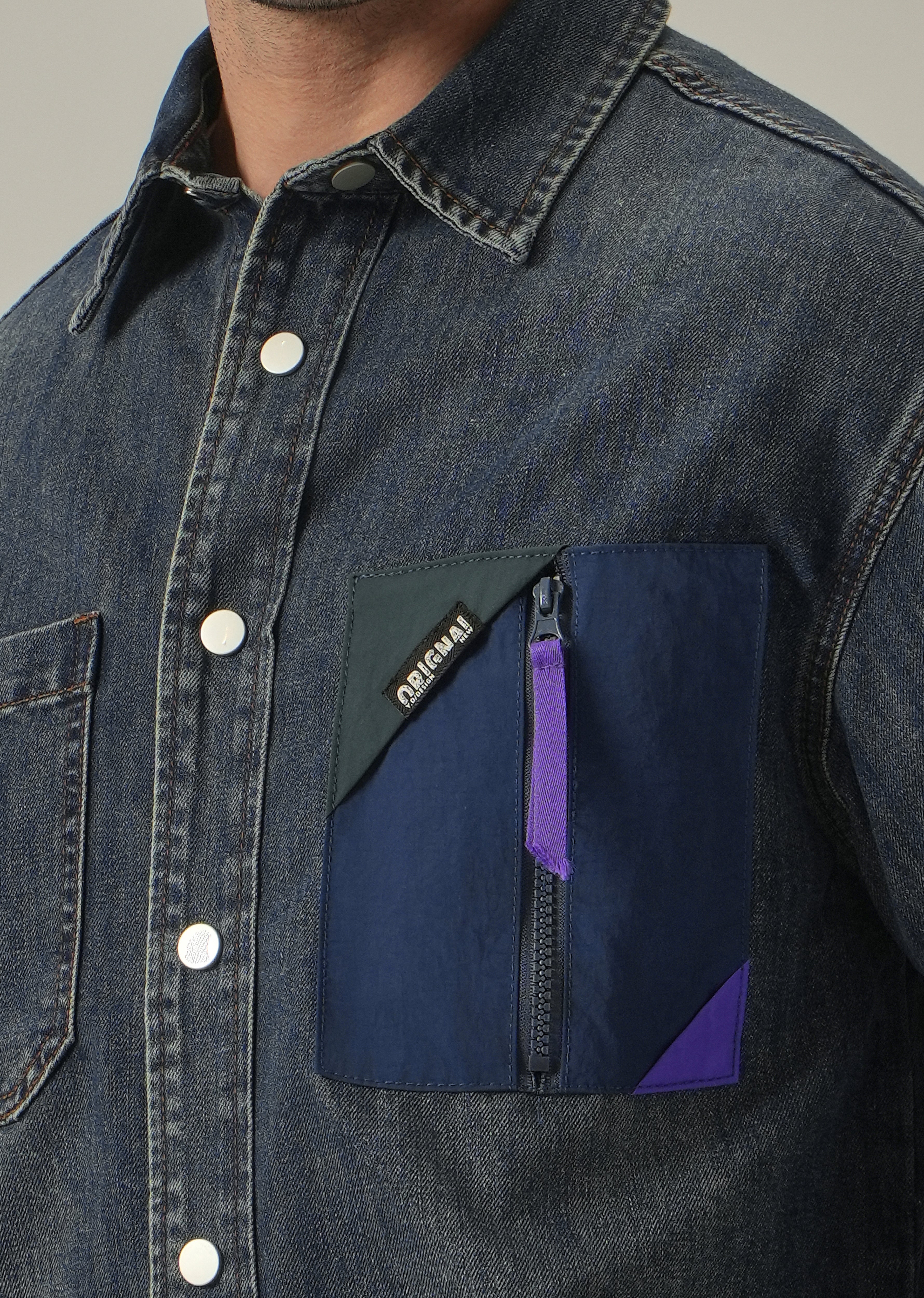 Contrast Pocket Denim Jacket