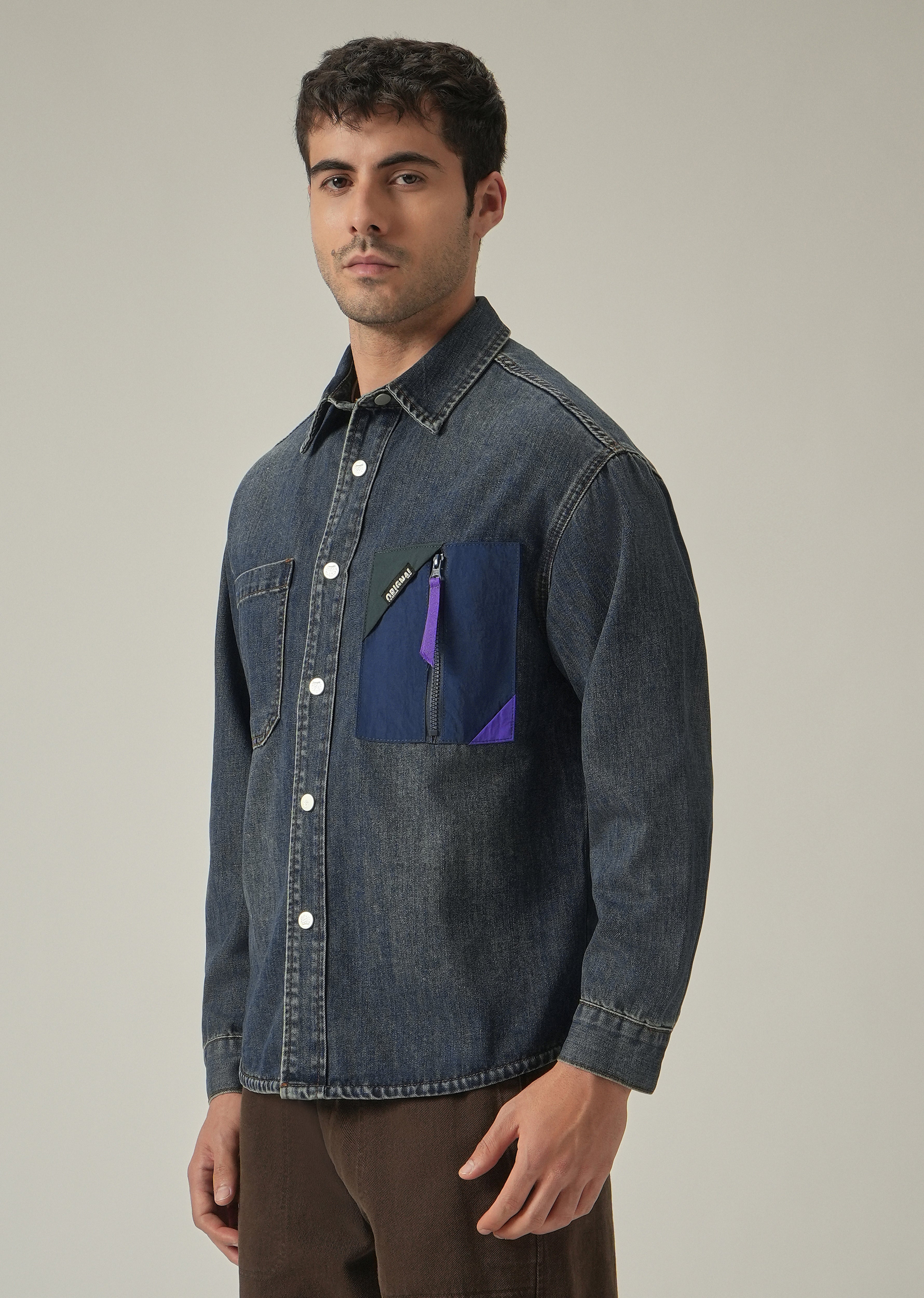 Contrast Pocket Denim Jacket