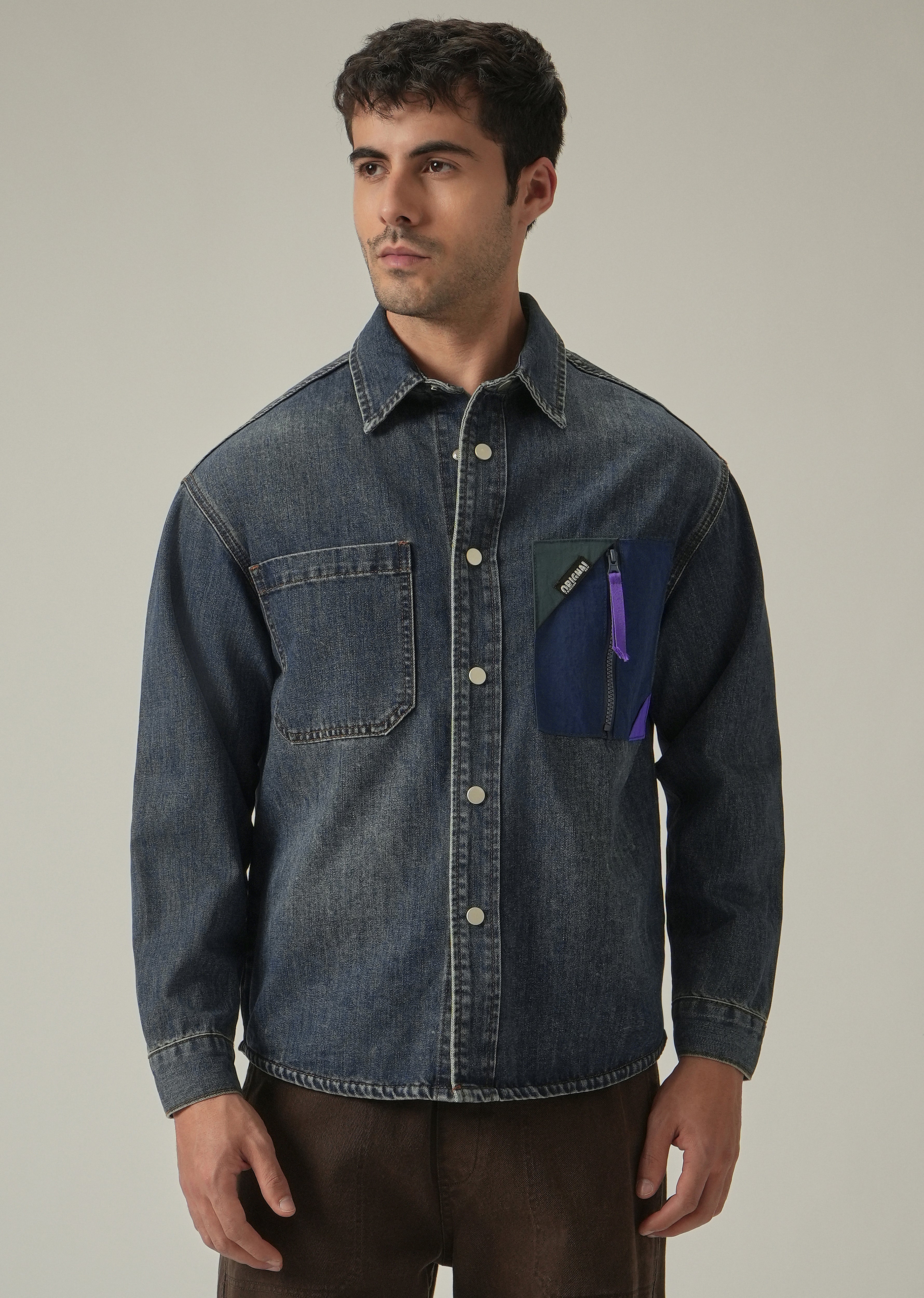 Contrast Pocket Denim Jacket