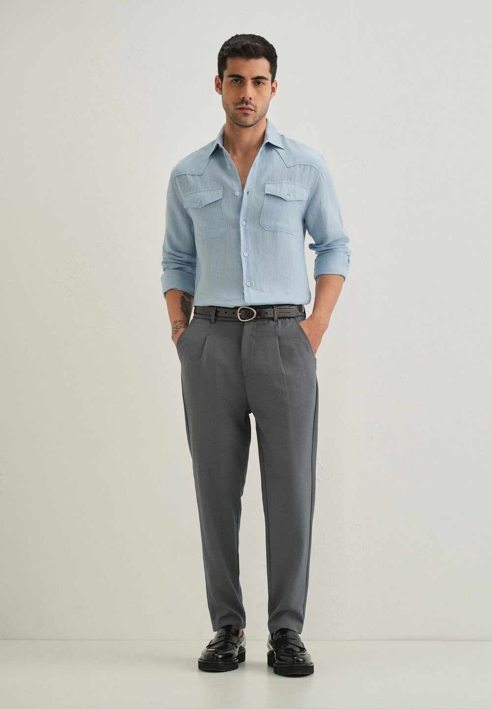 Cool Grey Korean Pant