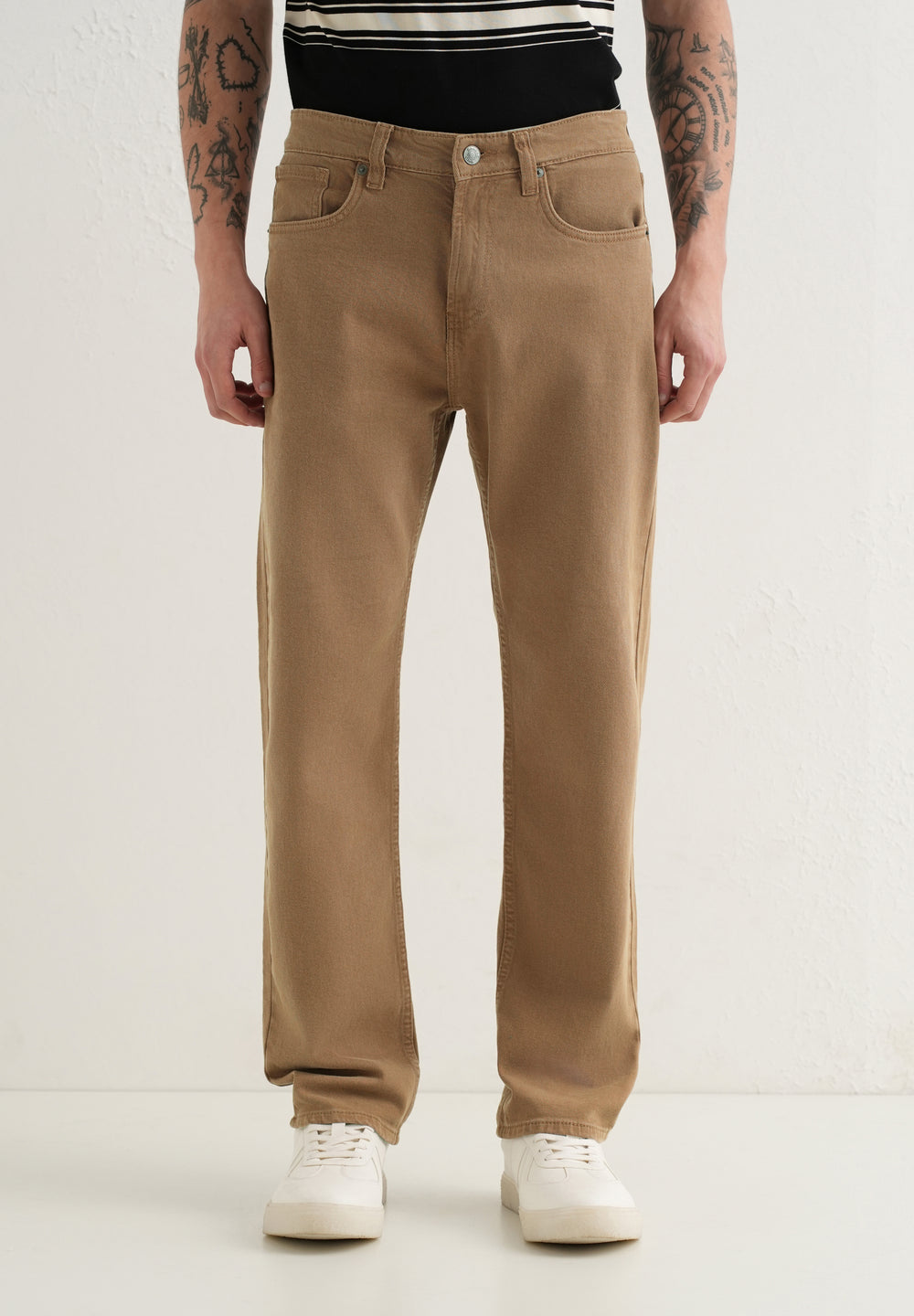 Copper Brown Straight Fit Denim