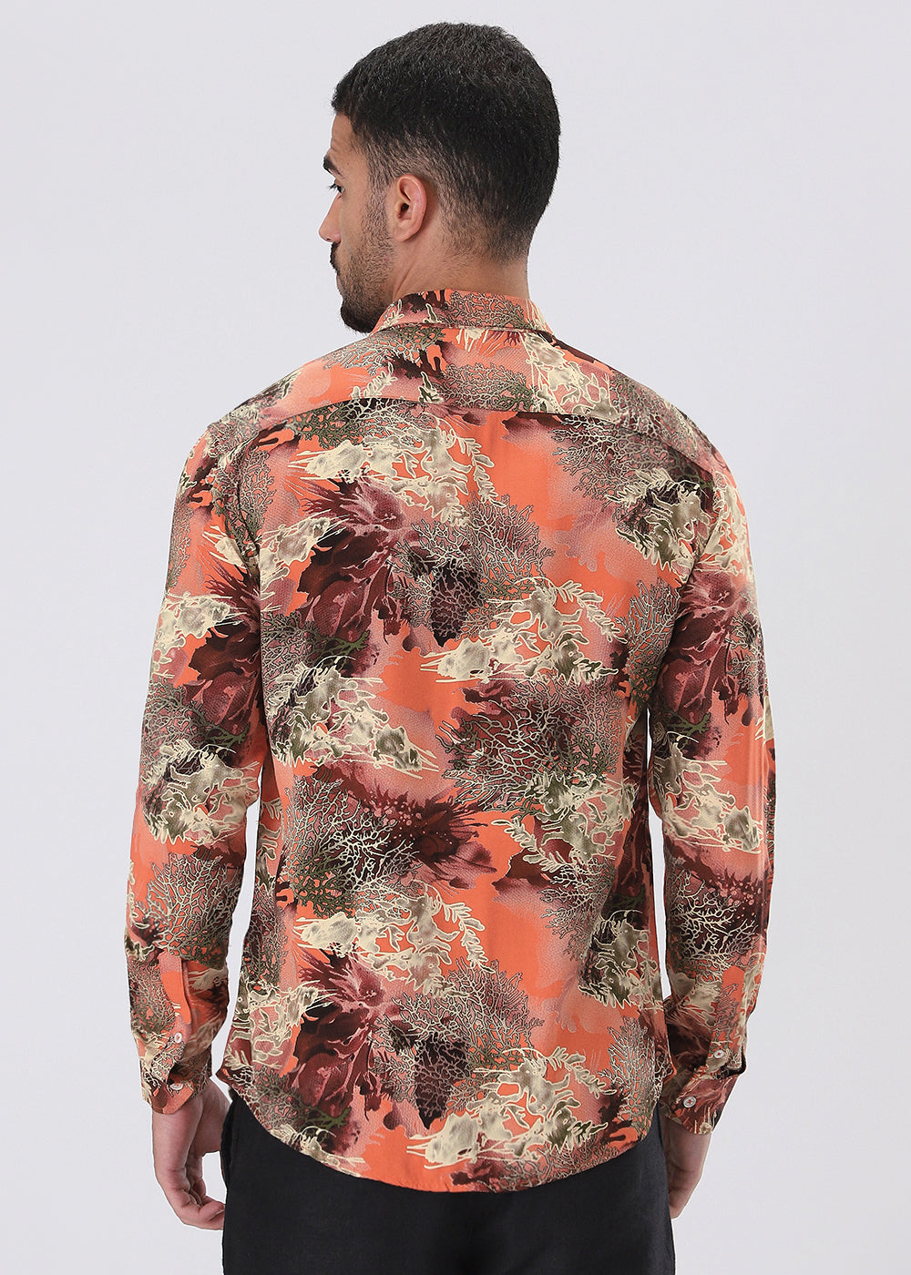 Coral Oasis Orange Feather shirt