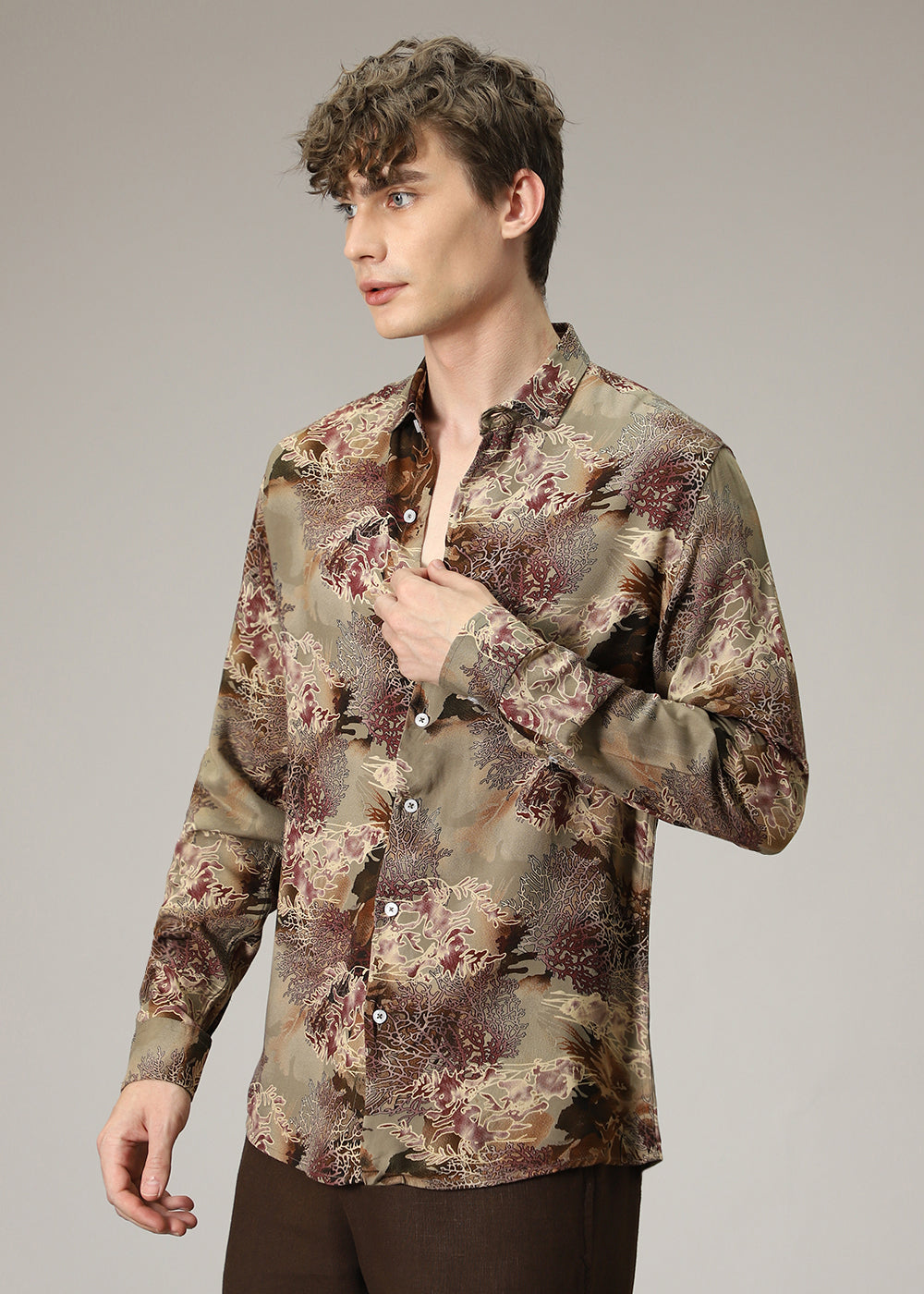 Coral Tan Feather shirt