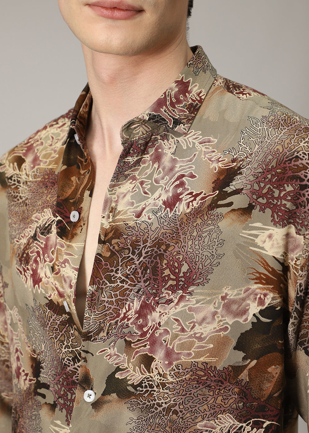 Coral Tan Feather shirt