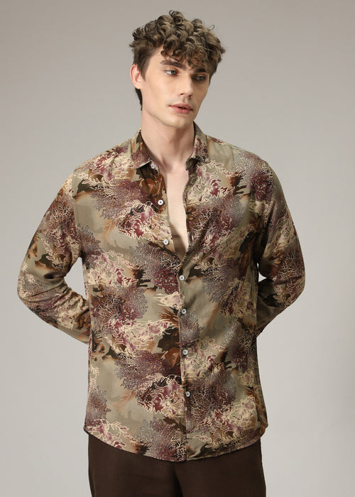 Coral Tan Feather shirt