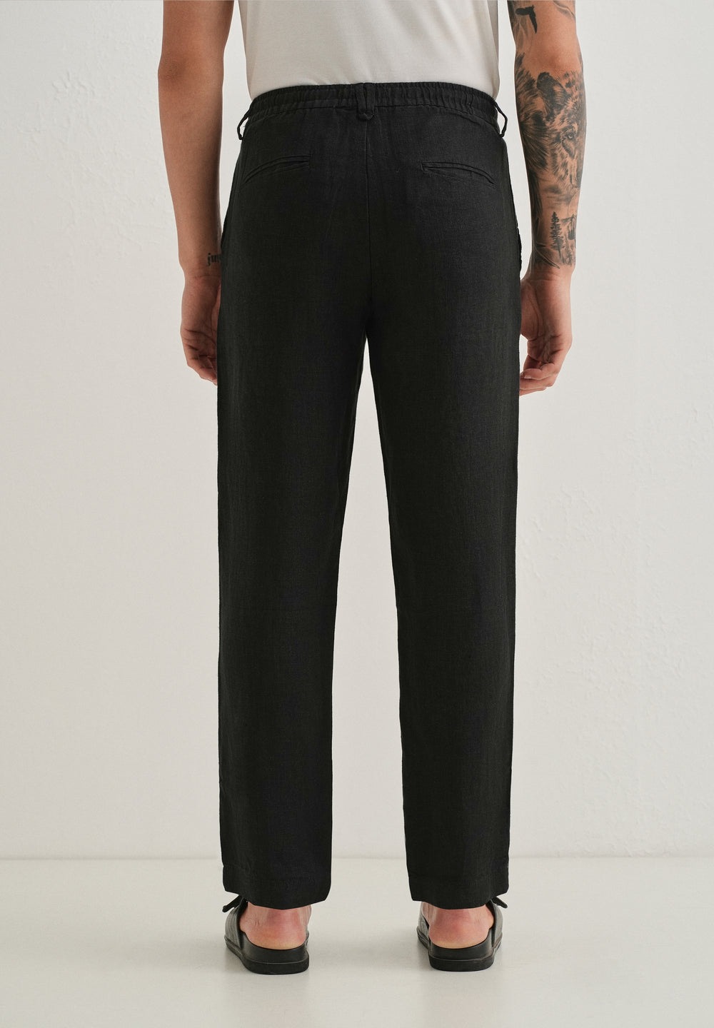 Cosmic Black Linen Pant