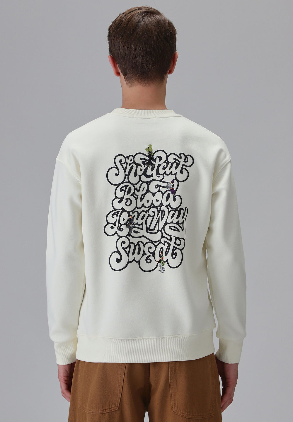 Cream Back Emboss Sweatshirt